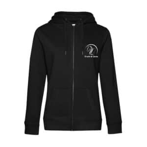 SWEAT ZIPPÉ (femme) - Écurie de Quém - Noir - BCW03Q