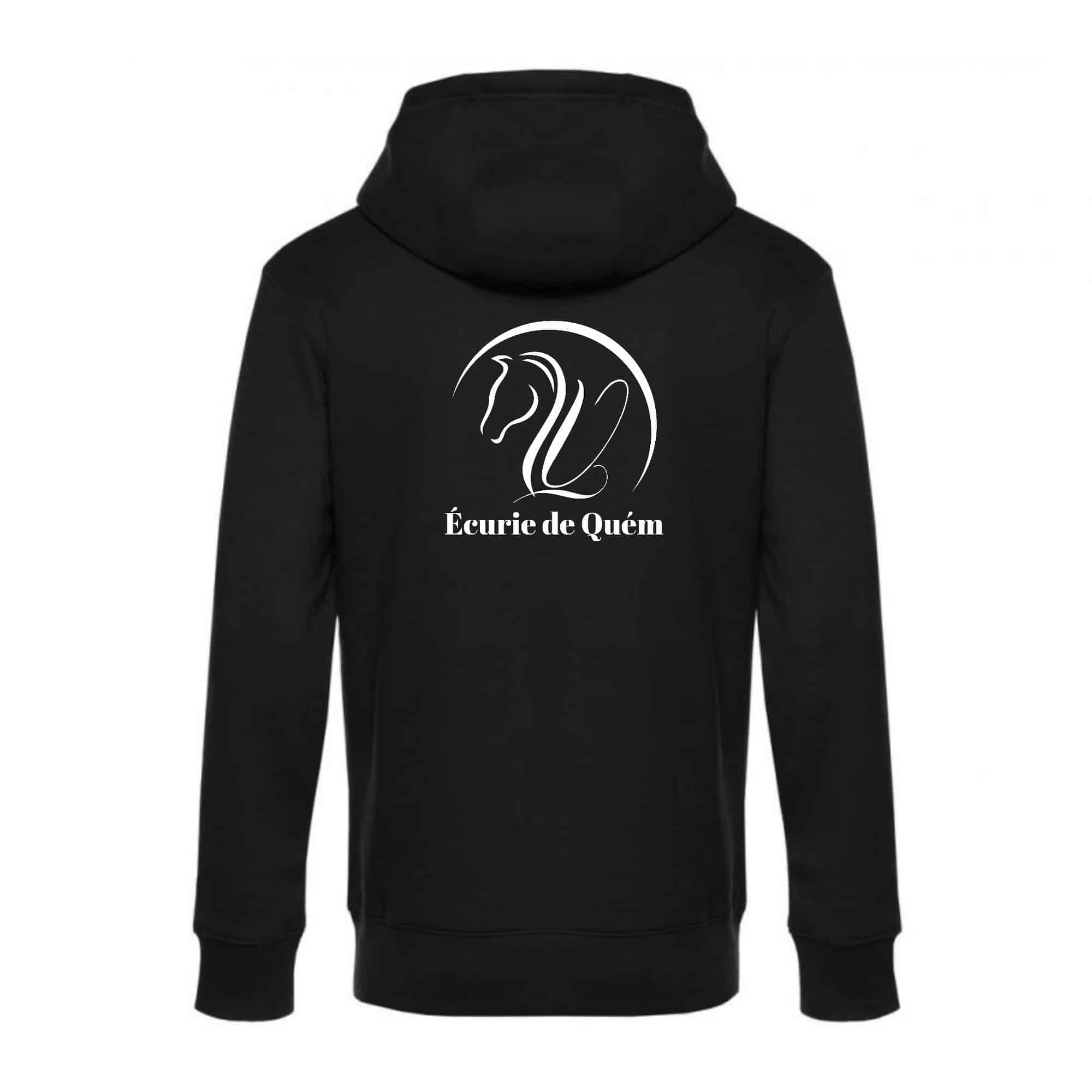 SWEAT ZIPPÉ (Homme) - Écurie de Quém - Noir - BCU03K – Image 3