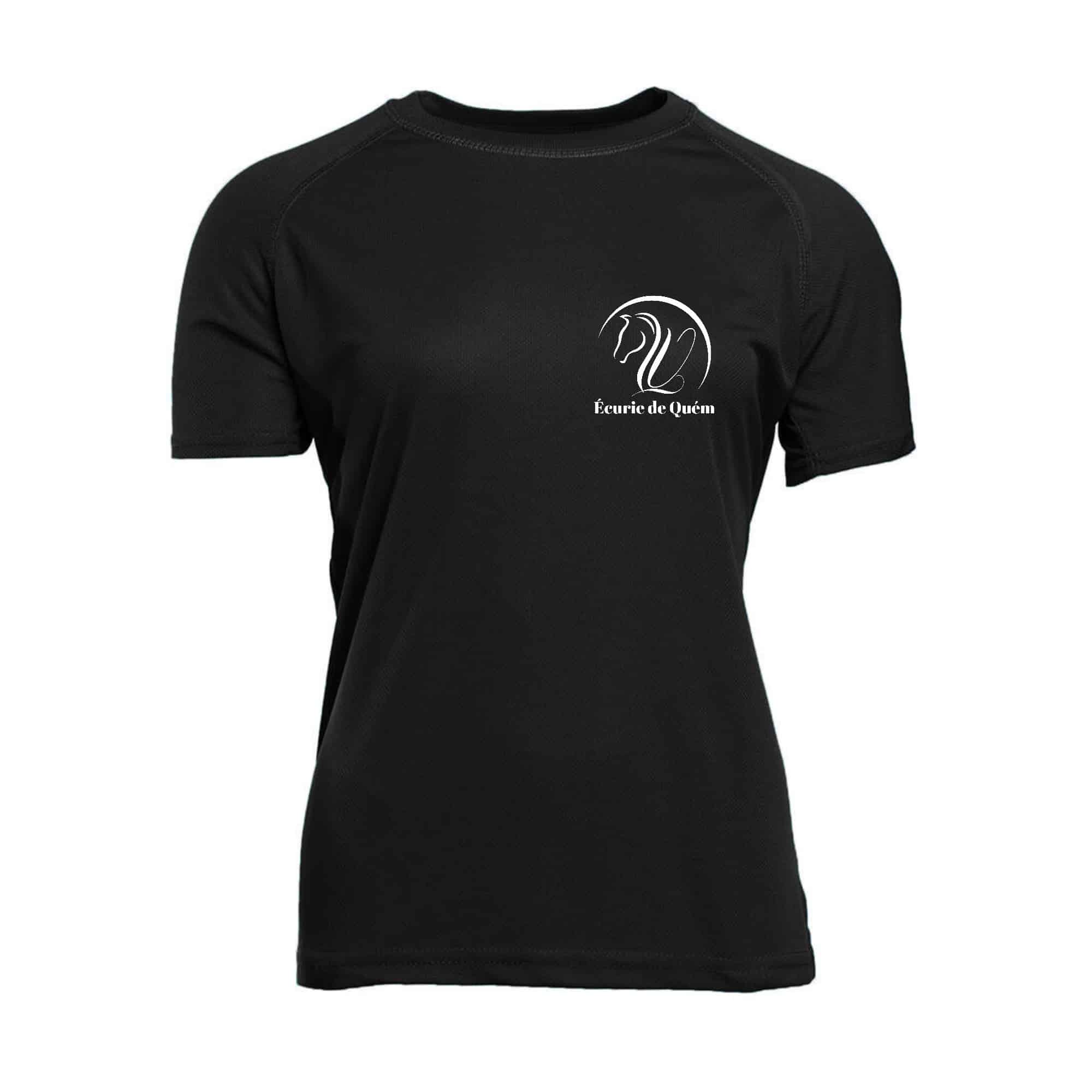 T-Shirt respirant (femme) - Écurie de Quém - Noir - PK141