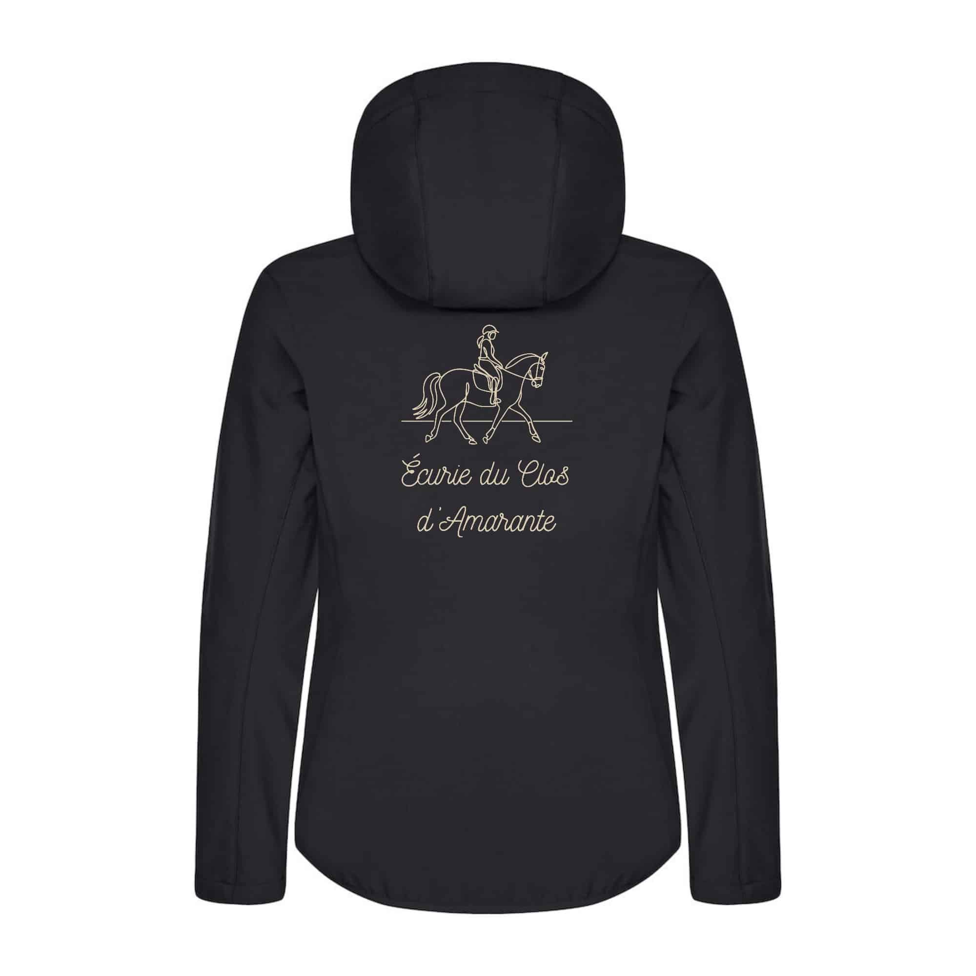 SOFTSHELL "Classic" (femme) - Écurie du Clos d’Amarante - Noir - 0200917 – Image 3