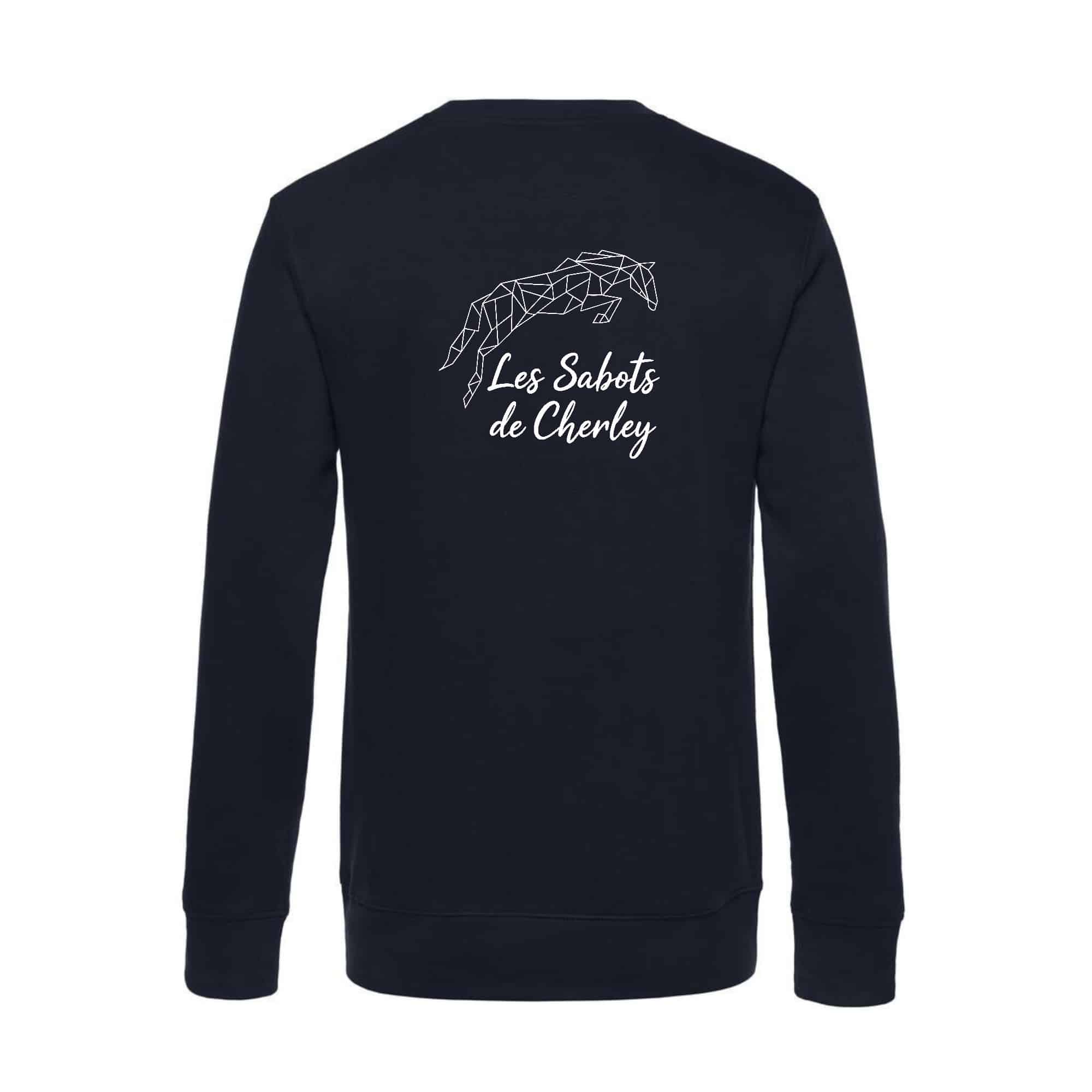 SWEAT COL ROND (enfant) - Écurie les sabots de Cherley - Navy - ID332K – Image 2
