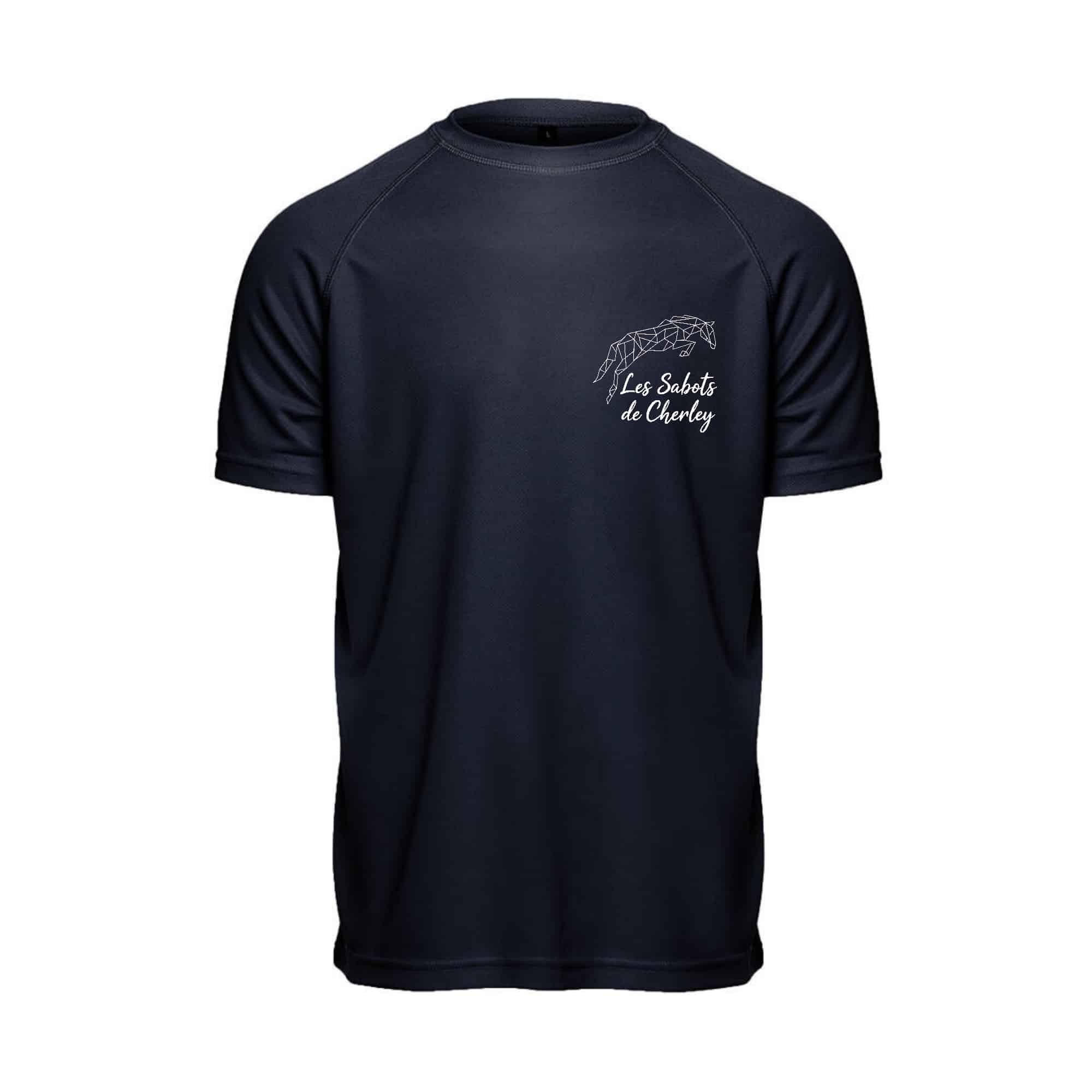 T-Shirt respirant (homme) - Écurie les sabots de Cherley - Navy - PK140