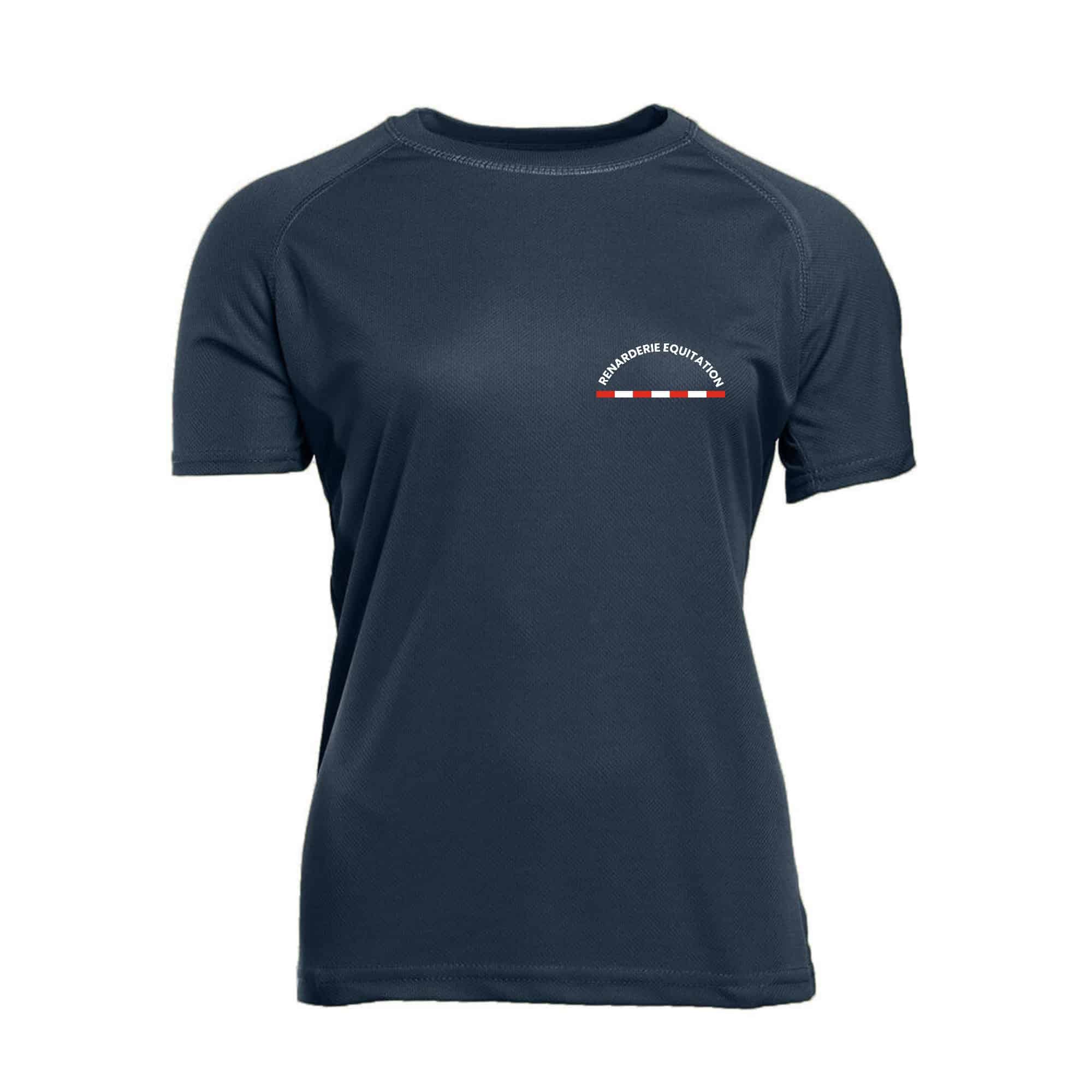 T-Shirt respirant (femme) - Renarderie Equitation - Navy - PK141