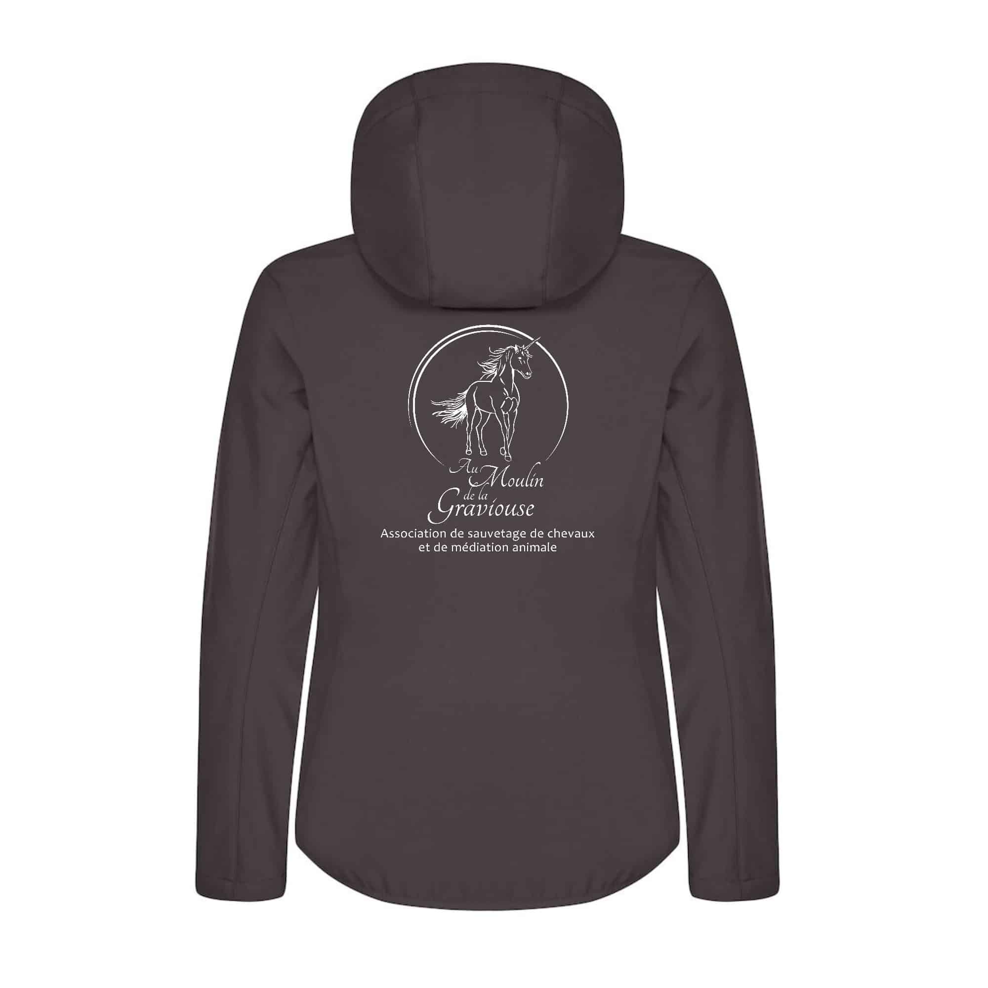 SOFTSHELL "Classic" (femme) - Association Au Moulin de la Graviouse - Gris Anthracite - 0200917 – Image 3