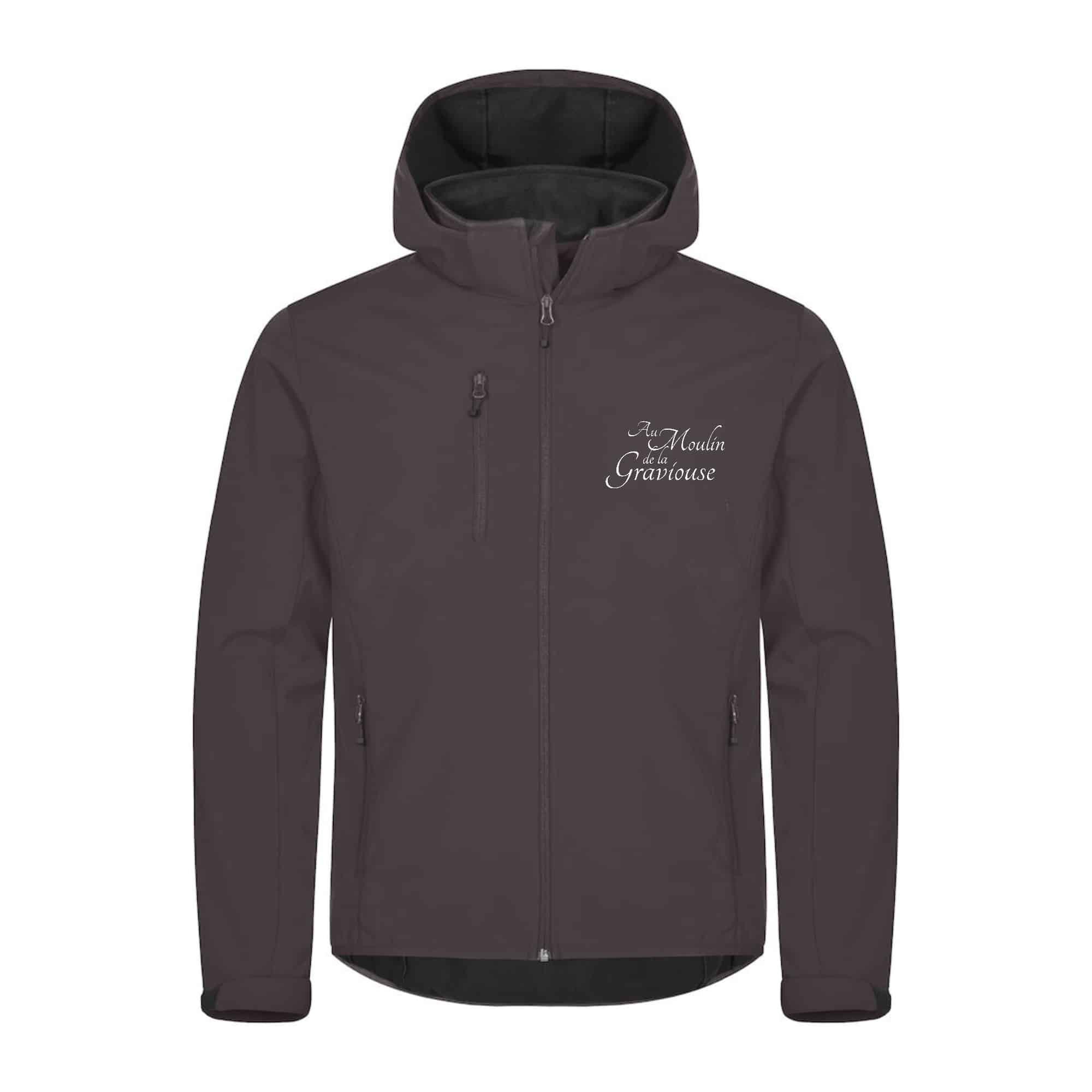 SOFTSHELL "Classic" (homme) - Association Au Moulin de la Graviouse - Gris Anthracite - 0200912