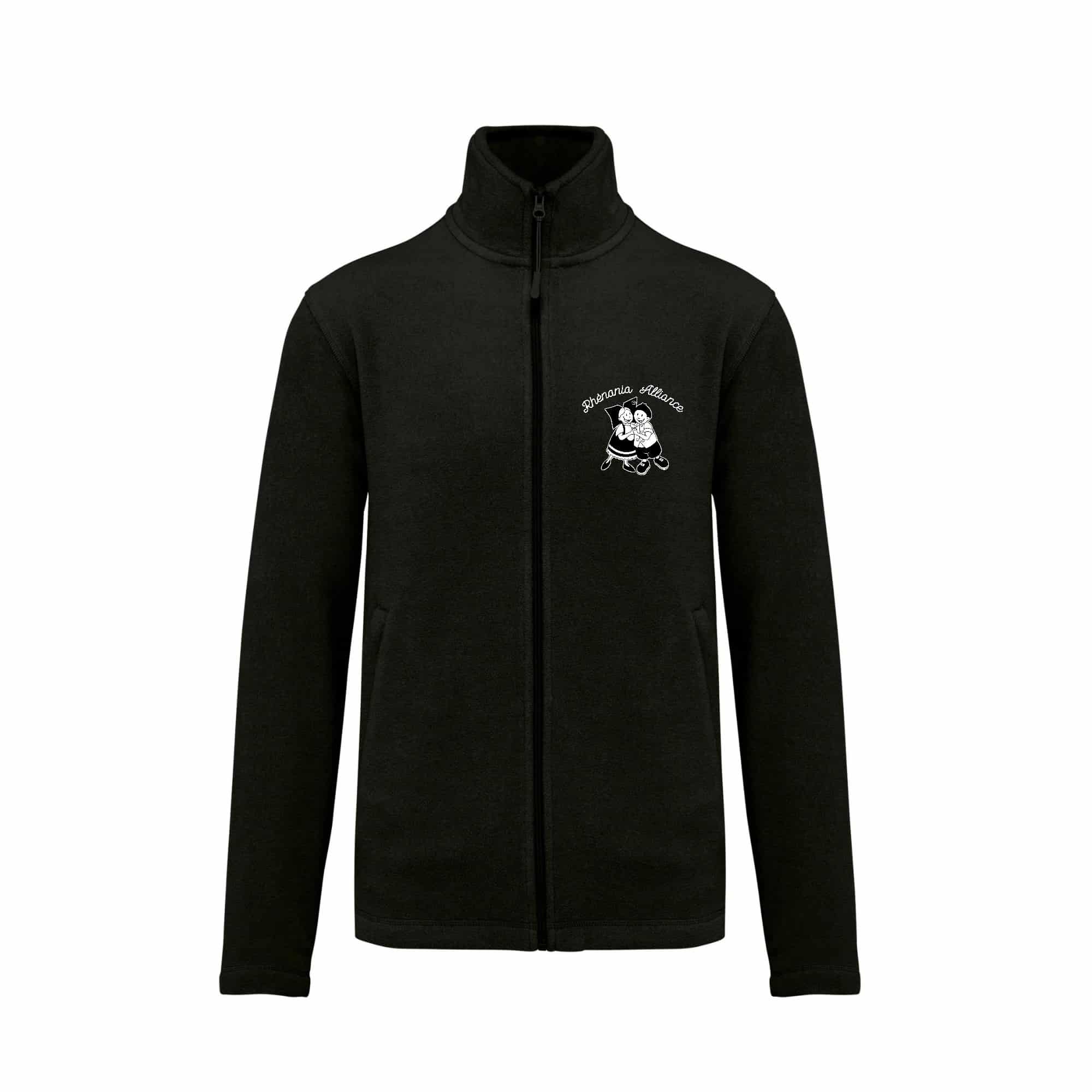 Veste micropolaire zippée (enfant) – Rhénania Alliance - Noir – K920