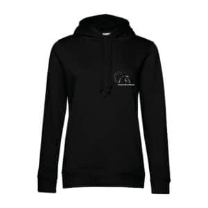SWEAT A CAPUCHE (femme) – ECURIE DES CHENES - Noir - BCW34B