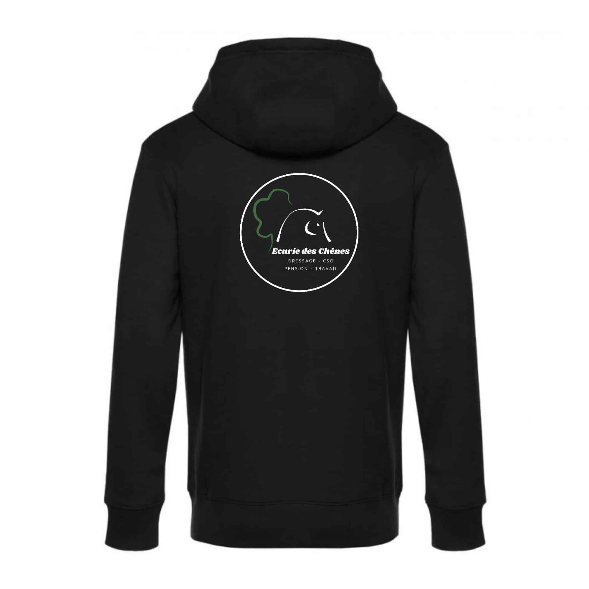 SWEAT A CAPUCHE (enfant) - ECURIE DES CHENES - Noir - K477 – Image 2