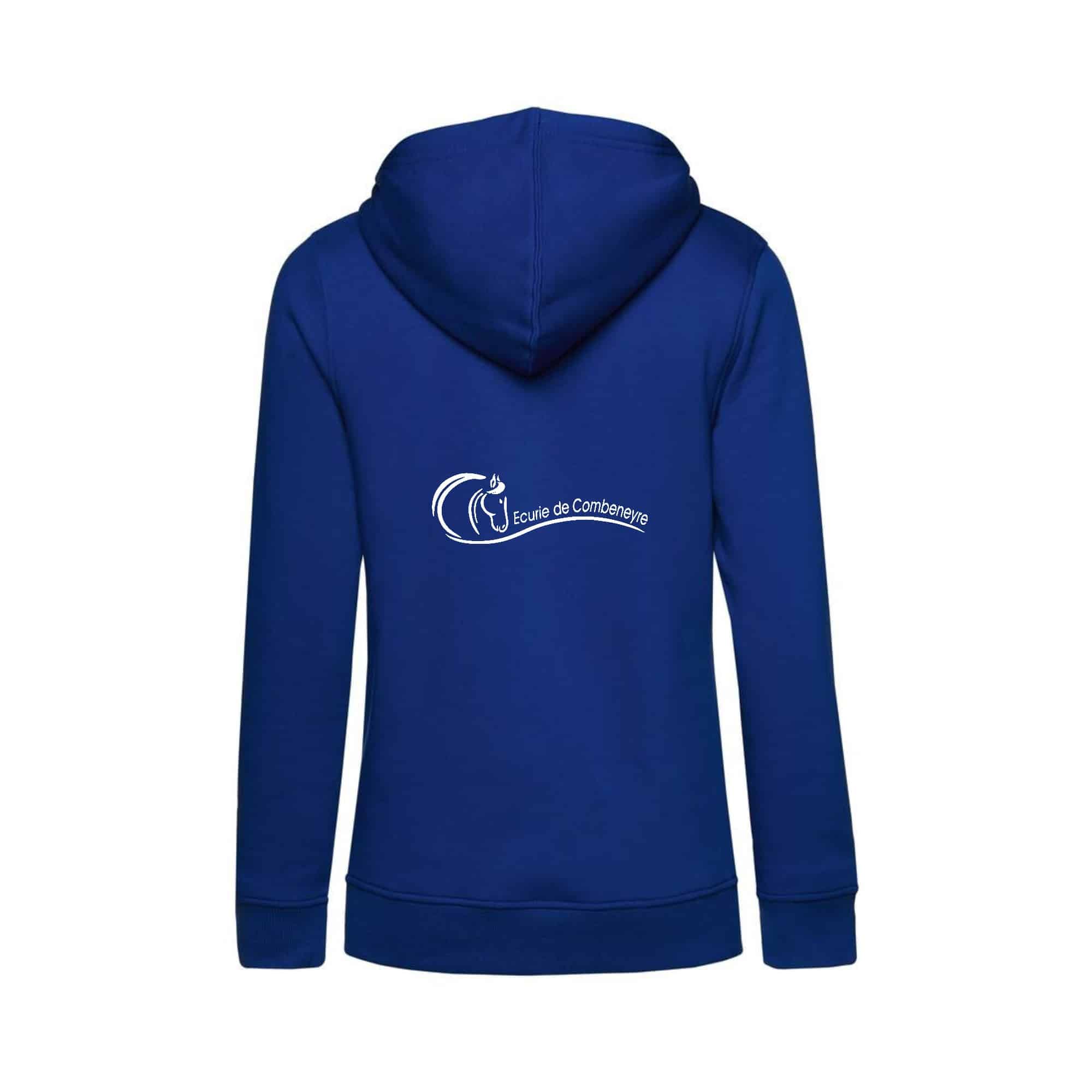 SWEAT A CAPUCHE (femme) – Ecurie de Combeneyre - Bleu roi - BCW34B – Image 3