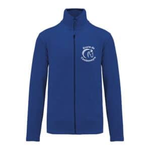Veste micropolaire zippée (enfant) – Ecurie de Combeneyre - Bleu roi – K920