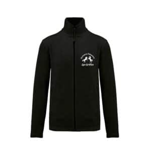 Veste micropolaire zippée (enfant) – DOMAINE EQUESTRE DES GRILLES – Noir – K920