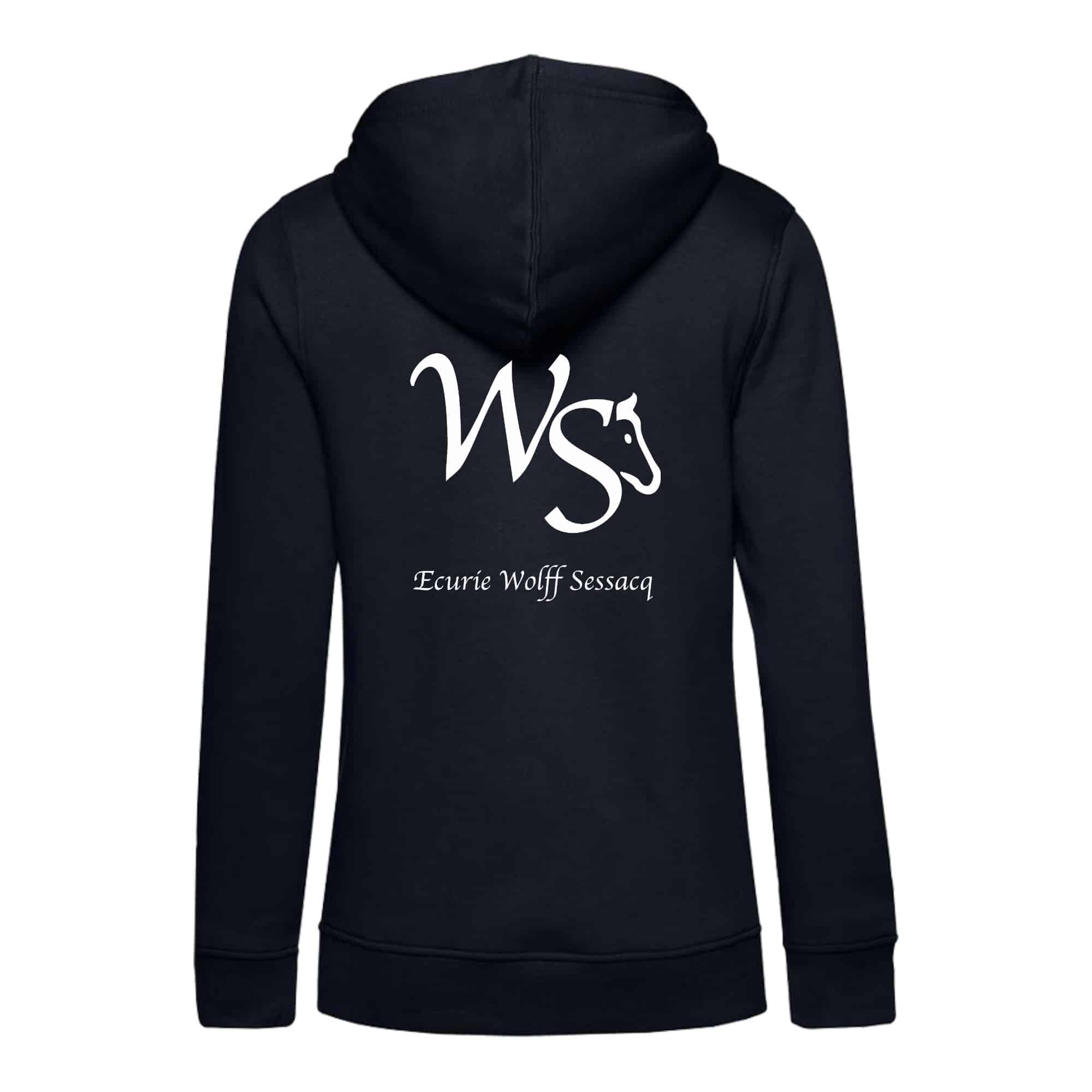 SWEAT A CAPUCHE (femme) – Ecurie Wolff Sessacq – Navy - BCW34B – Image 3
