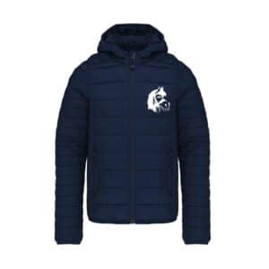DOUDOUNE AVEC MANCHES ET CAPUCHE (enfant) - Association Les Crins Fleuris - Navy - K6112
