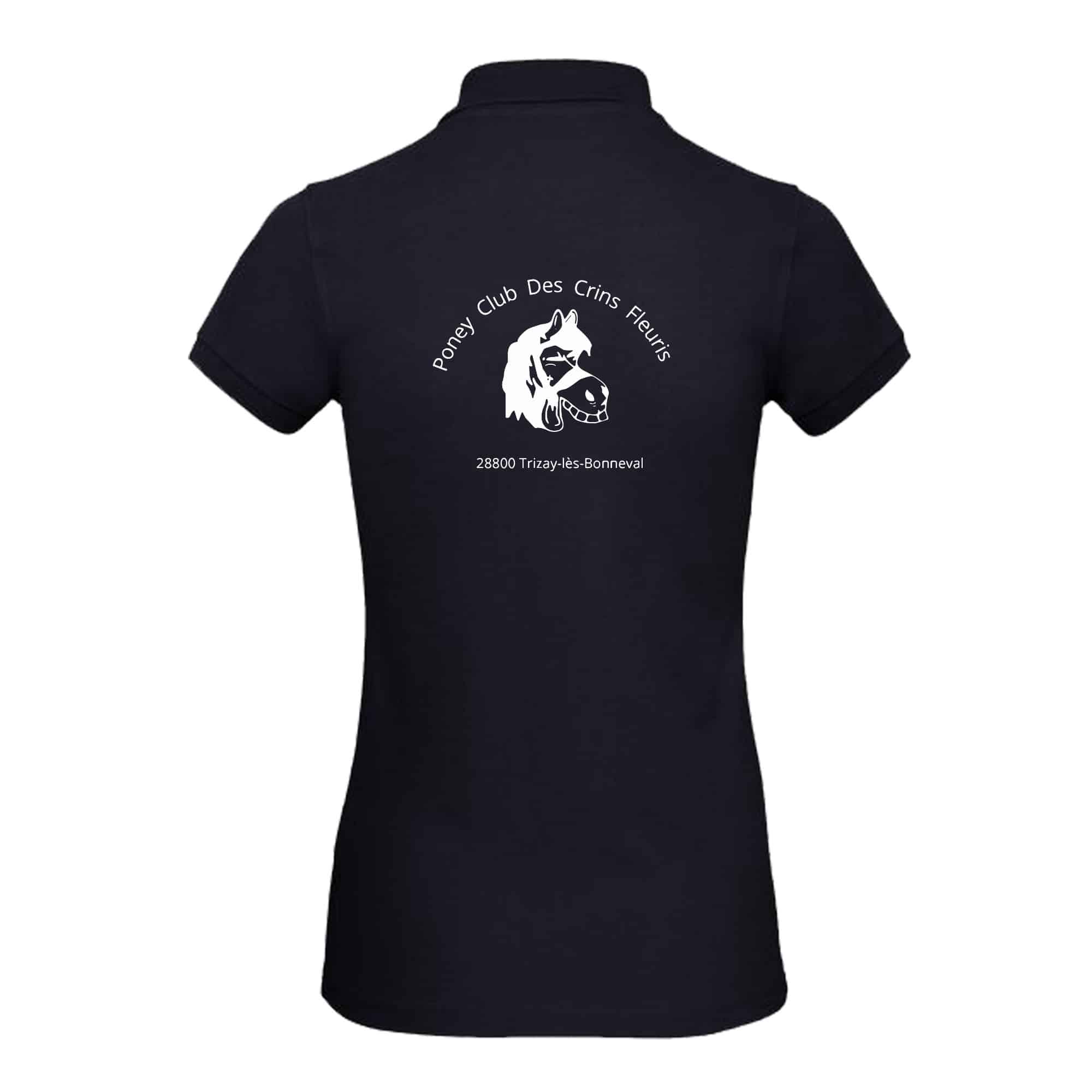 POLO (femme) - Association Les Crins Fleuris - Navy - BCI1F – Image 3