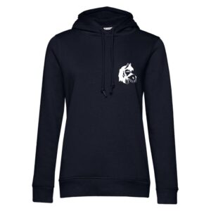 SWEAT A CAPUCHE (femme) – Association Les Crins Fleuris - Navy - BCW34B