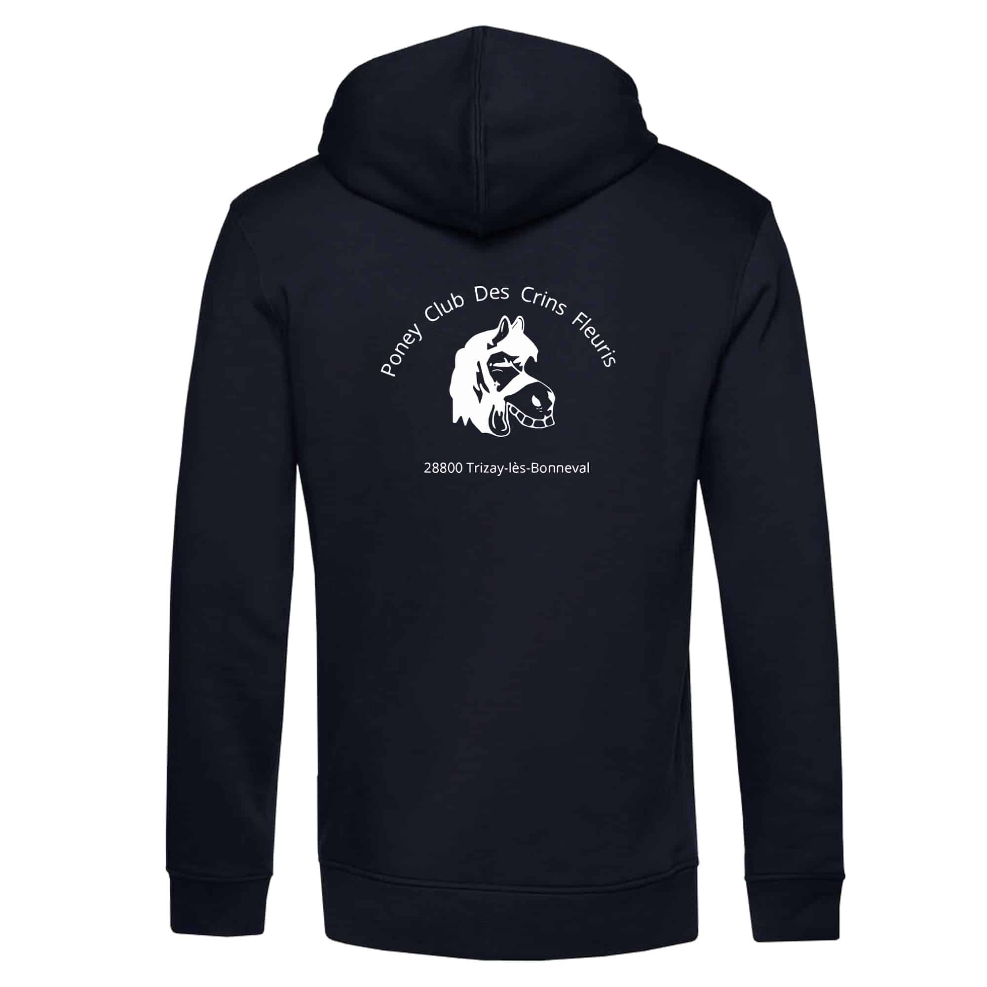 SWEAT A CAPUCHE (enfant) - Association Les Crins Fleuris - Navy - K477 – Image 2