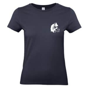 T-SHIRT (femme) - Association Les Crins Fleuris - Navy - BC04T