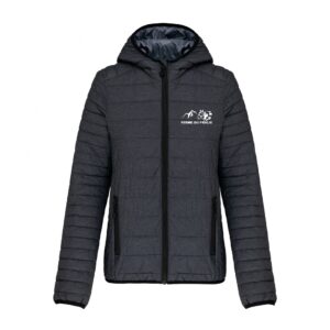 DOUDOUNE AVEC MANCHES ET CAPUCHE (femme) - Earl assenare - Gris Anthracite - K6111