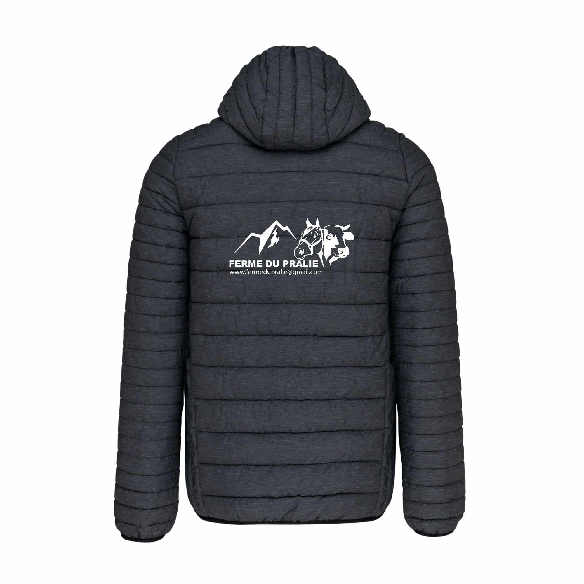 DOUDOUNE AVEC MANCHES ET CAPUCHE (homme) - Earl assenare - Gris Anthracite - K6110 – Image 3