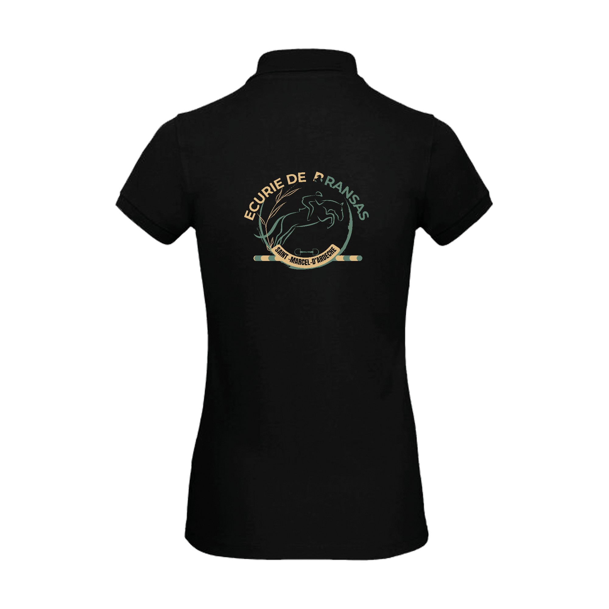 POLO (femme) - Ecurie de bransas - Noir - BCI1F – Image 3