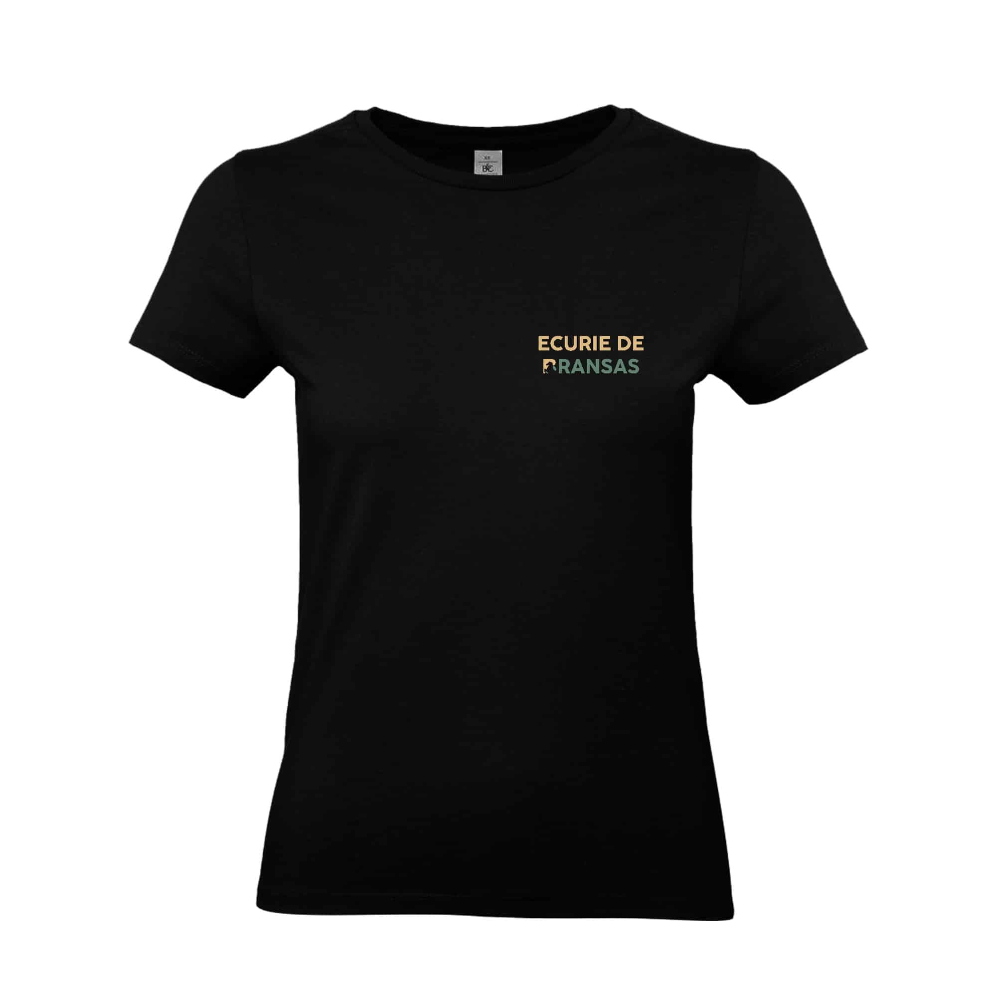 T-SHIRT (femme) - Ecurie de bransas - Noir - BC04T