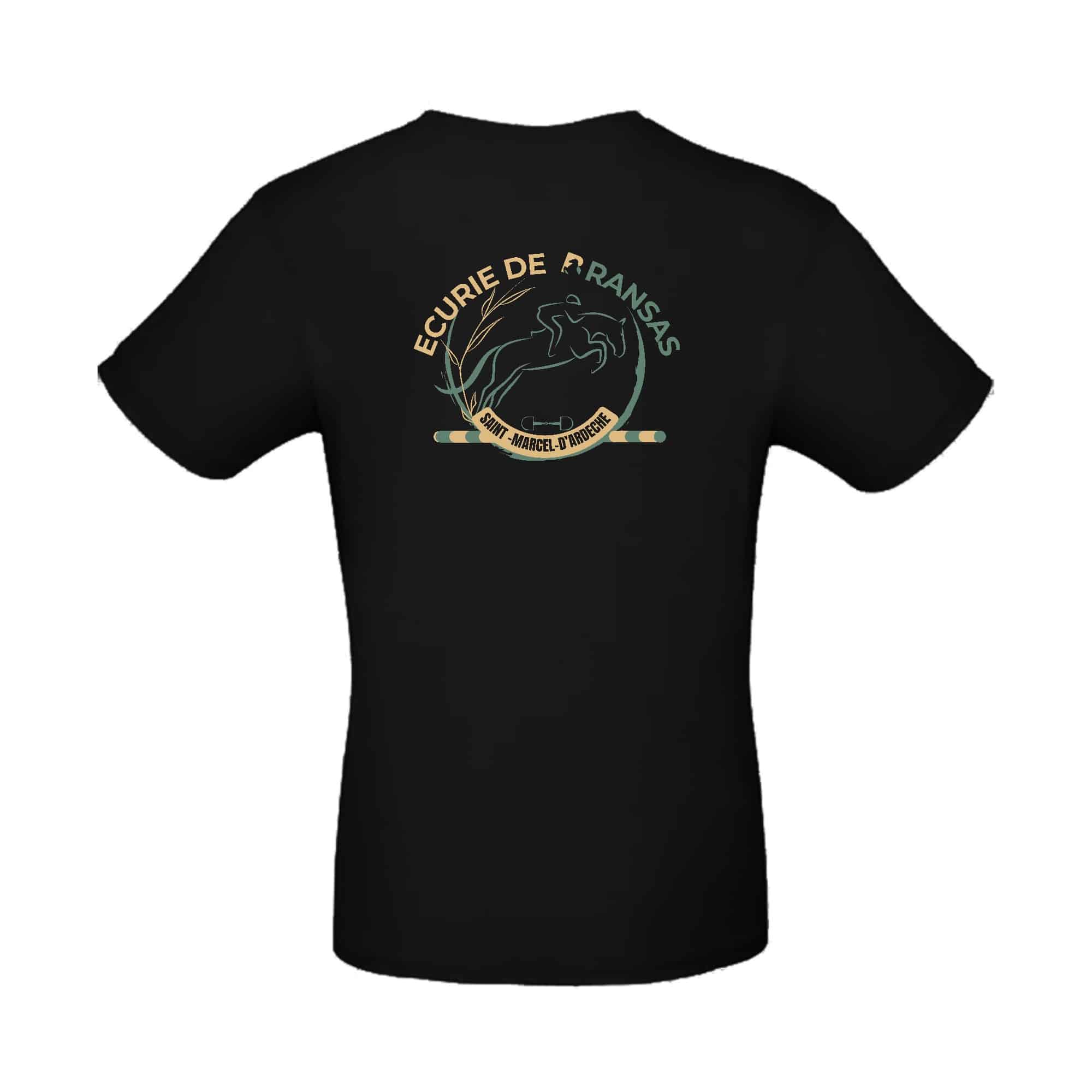 T-SHIRT (homme) - Ecurie de bransas - Noir - BC03T – Image 3