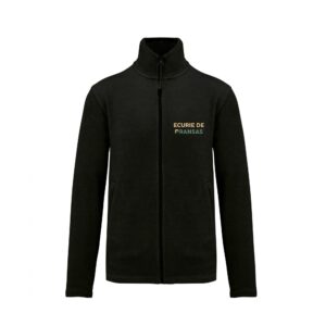 Veste micropolaire zippée (femme) – Ecurie de bransas - Noir – K907