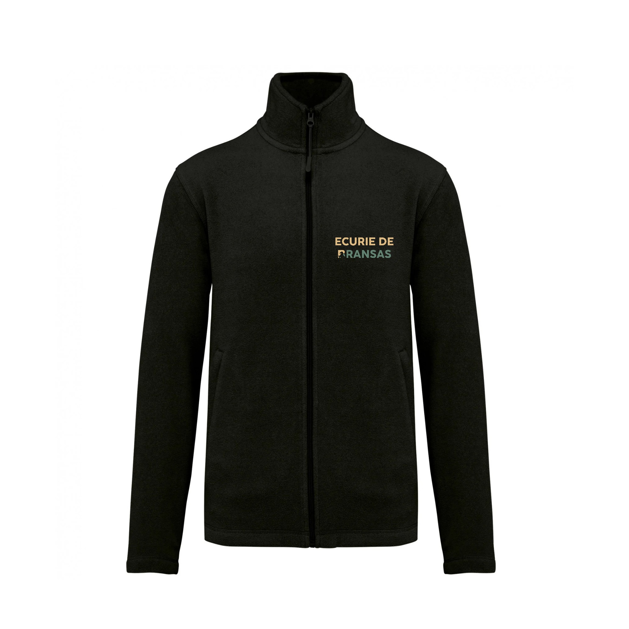 Veste micropolaire zippée (femme) – Ecurie de bransas - Noir – K907