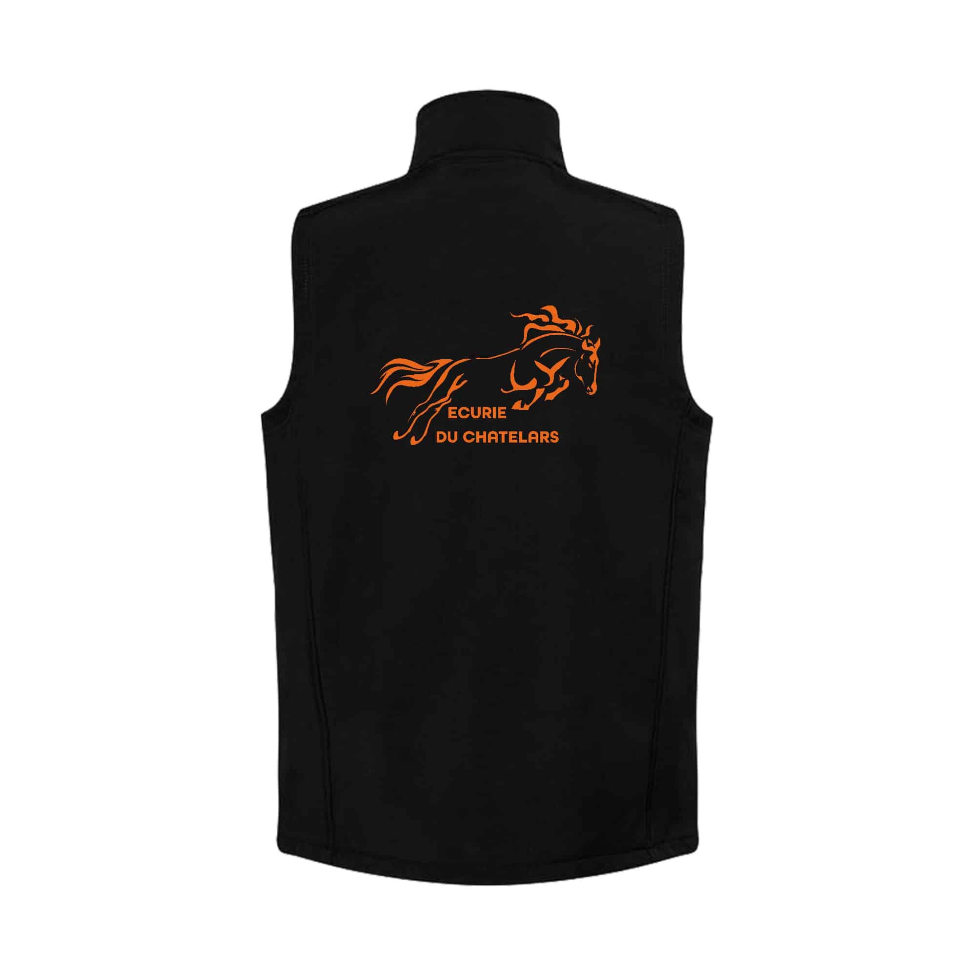 SOFTSHELL SANS MANCHE (homme) – ECURIE DU CHATELARS - Noir - RS232 – Image 3