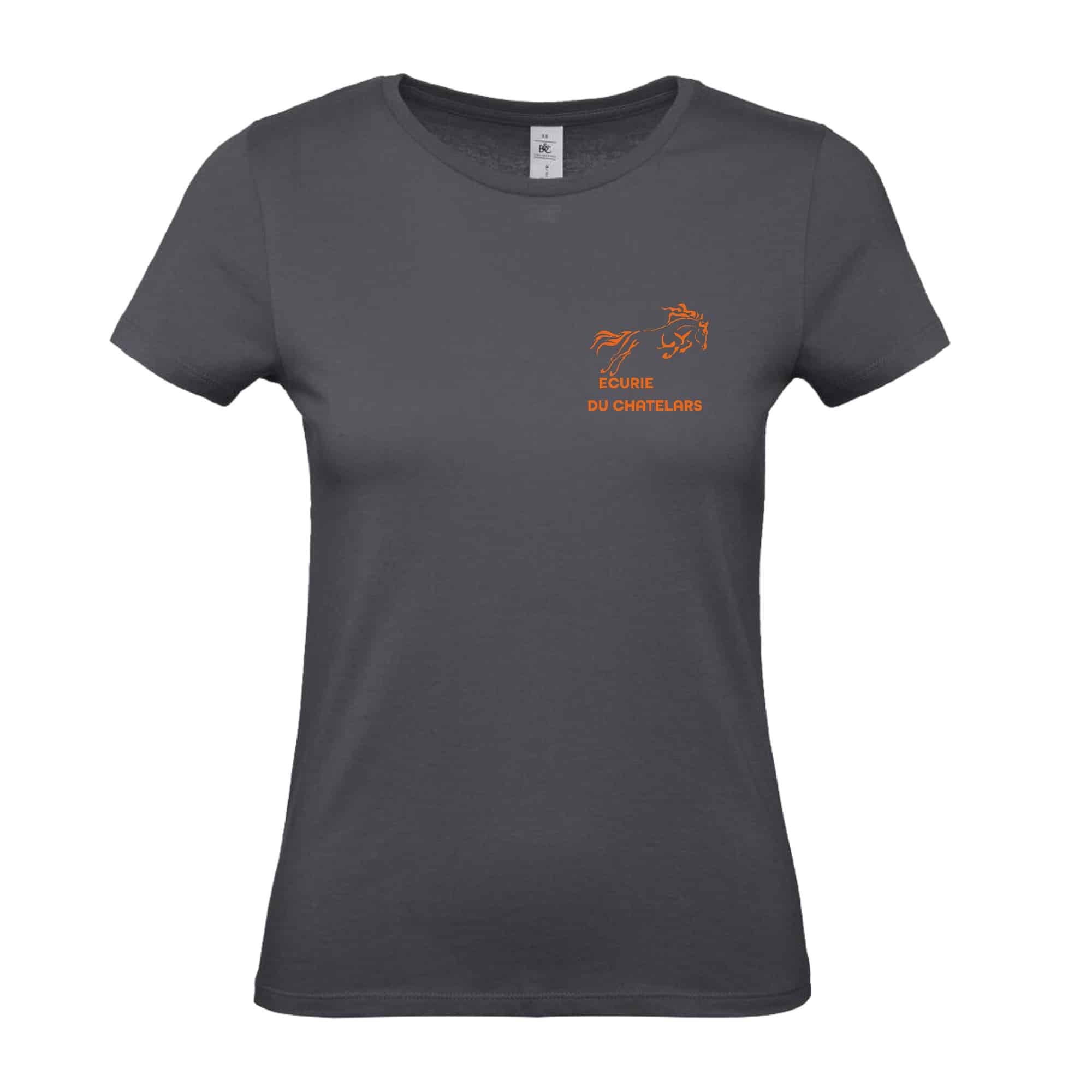 T-SHIRT (femme) - ECURIE DU CHATELARS - Gris Anthracite - BC04T
