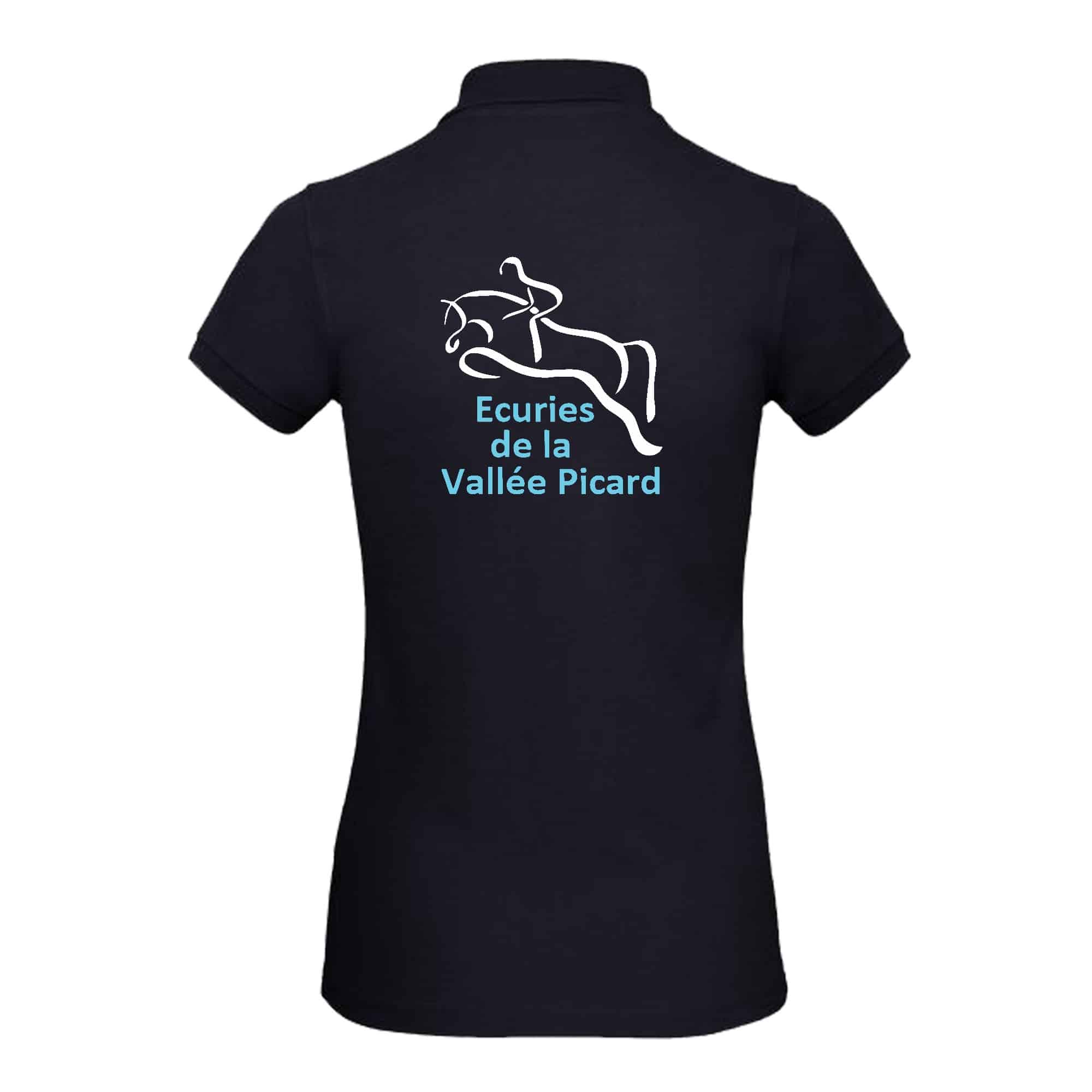 Polo premium (femme) - ECURIES DE LA VALLEE PICARD - Navy - BCW463 – Image 2