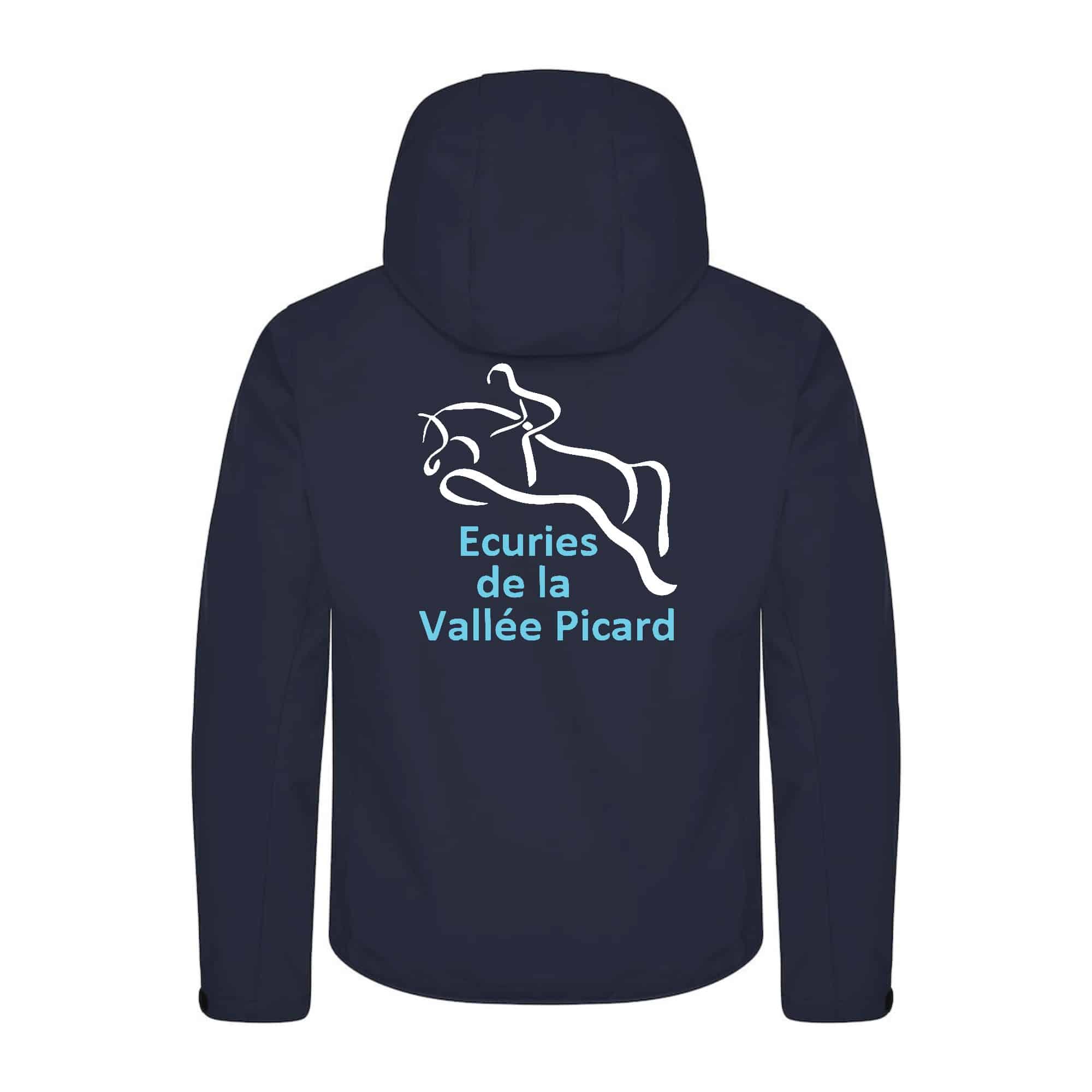 SOFTSHELL "Classic" (homme) - ECURIES DE LA VALLEE PICARD - Navy - 0200912 – Image 3