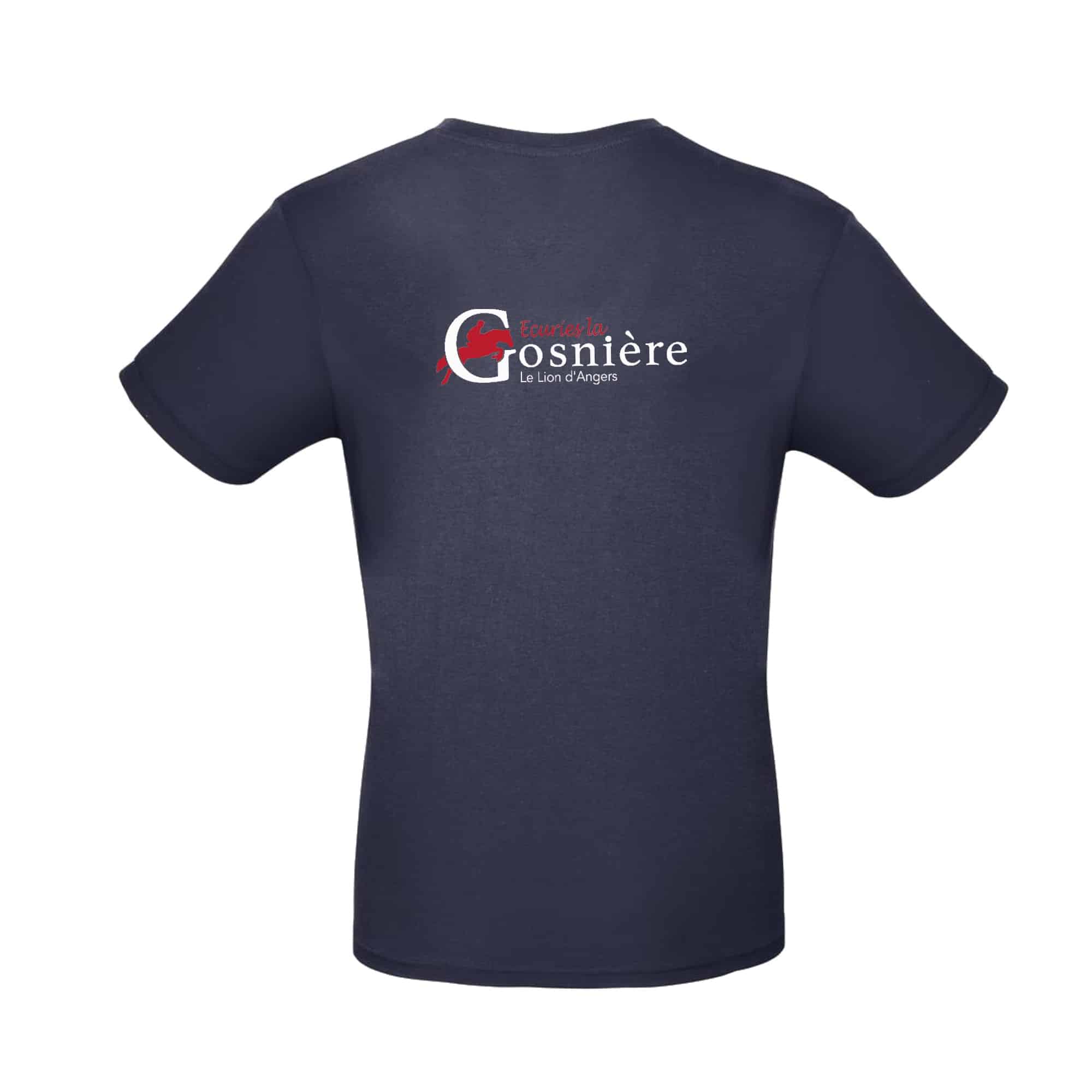T-Shirt Bio Premium (homme) - Ecuries La Gosnière - Navy - BC048 – Image 3