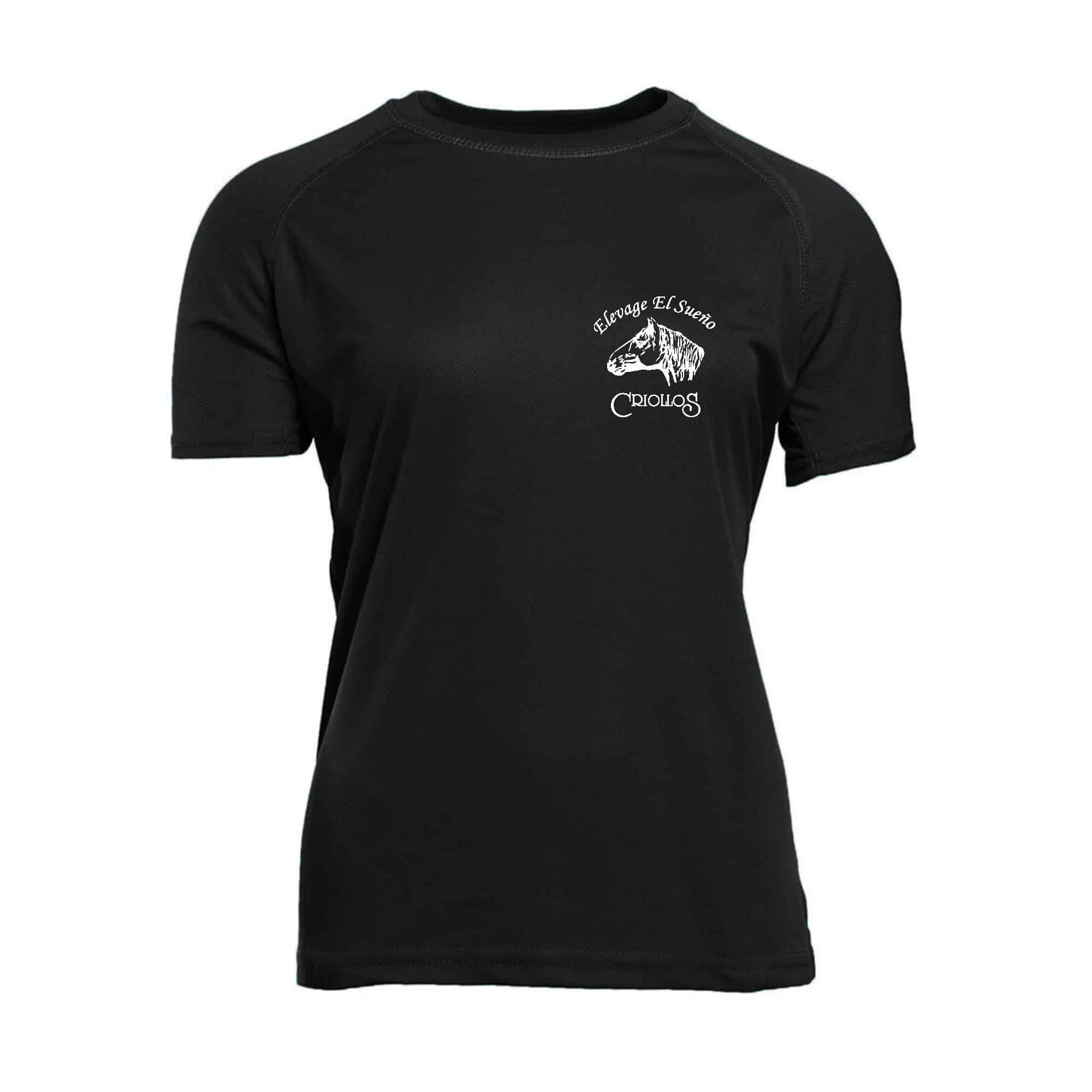 T-Shirt respirant (femme) - Élevage El Sueño - Noir - PK141