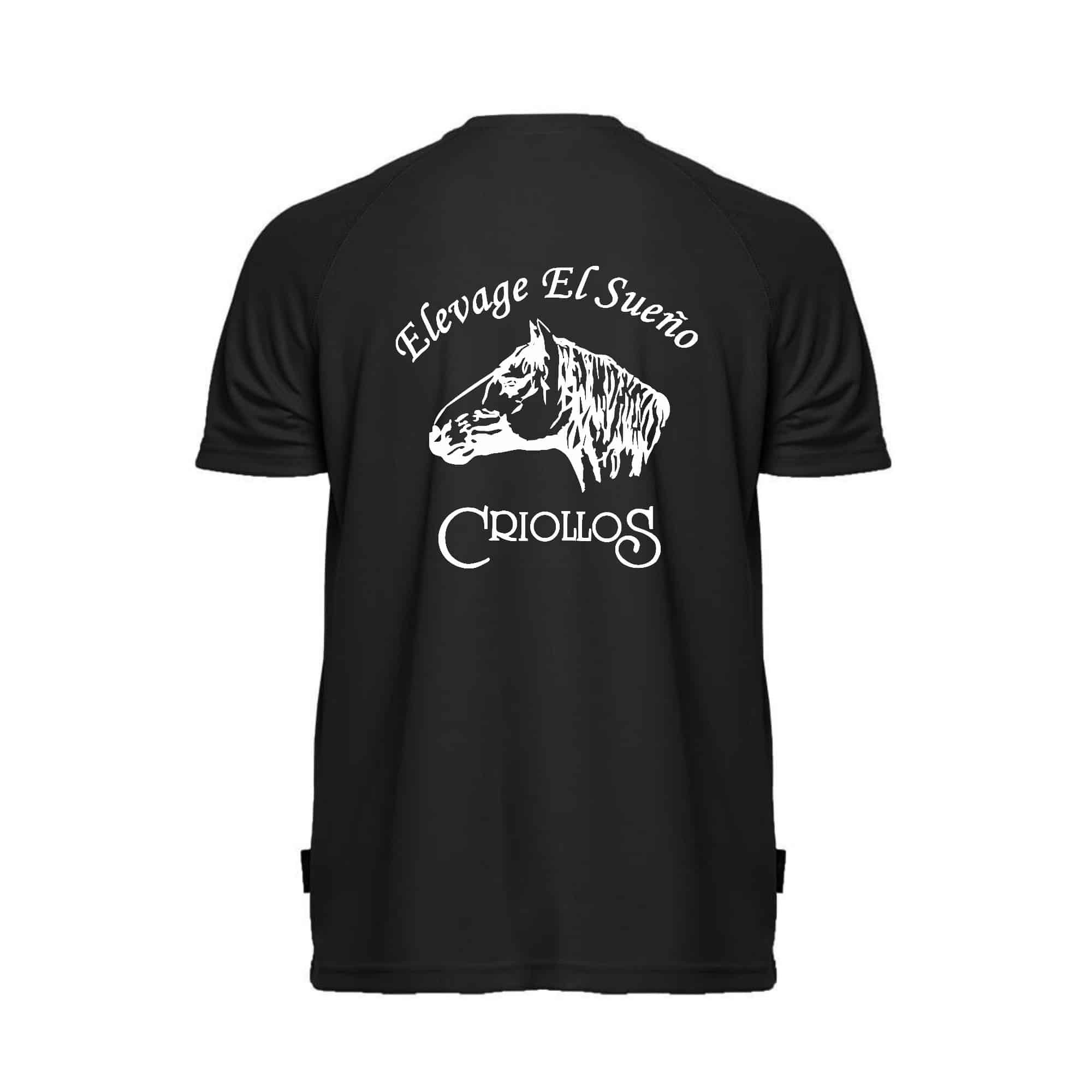 T-Shirt respirant (homme) - Élevage El Sueño - Noir - PK140 – Image 3