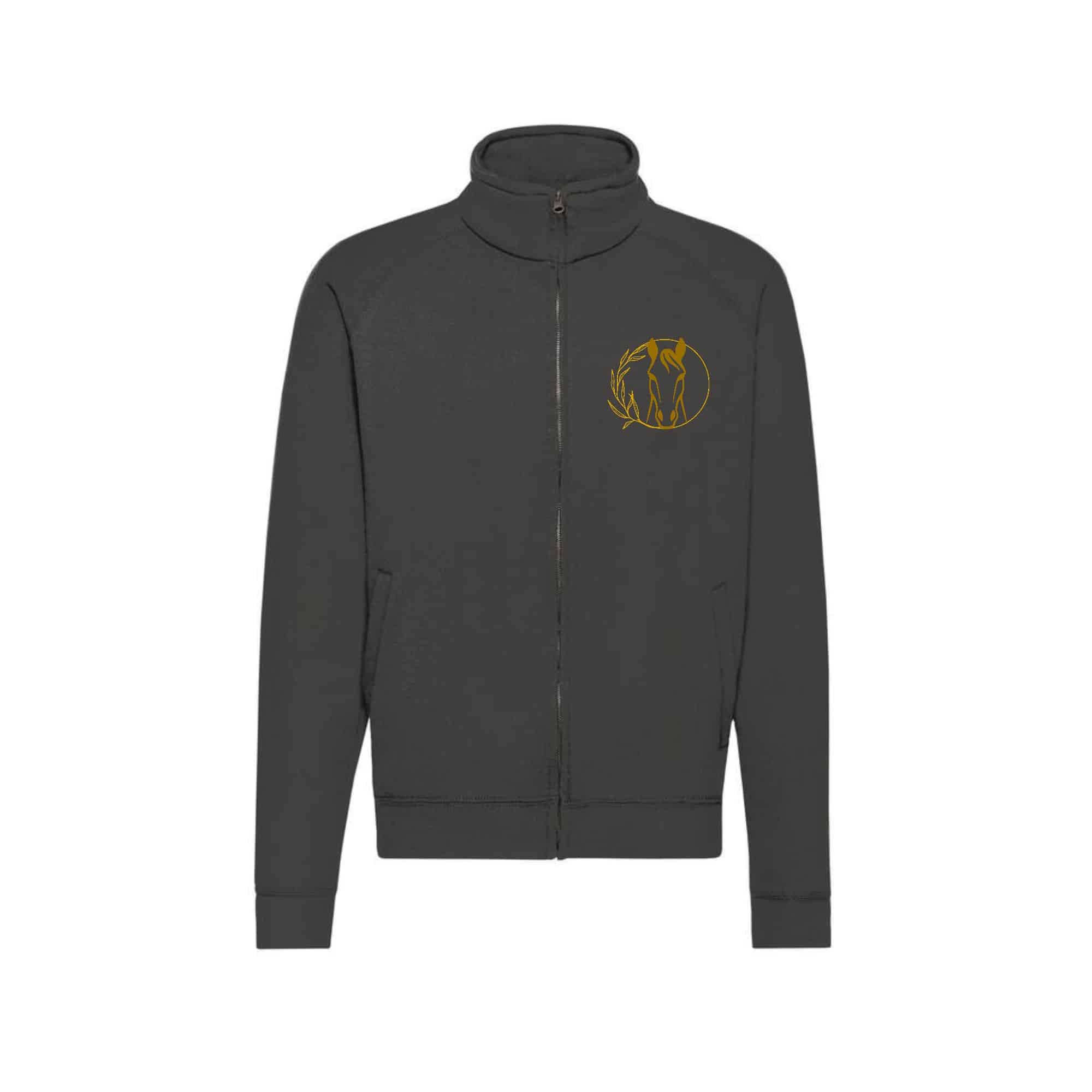 SWEAT ZIPPE SANS CAPUCHE (homme) - Equinova - Gris Anthracite - SC365