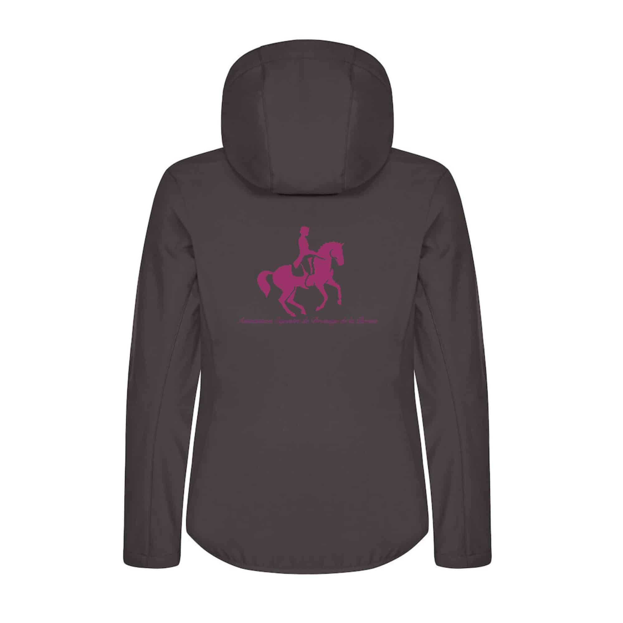 SOFTSHELL "Classic" (femme) - Association équestre de Dressage de la Bresse - Gris anthracite - 0200917 – Image 3