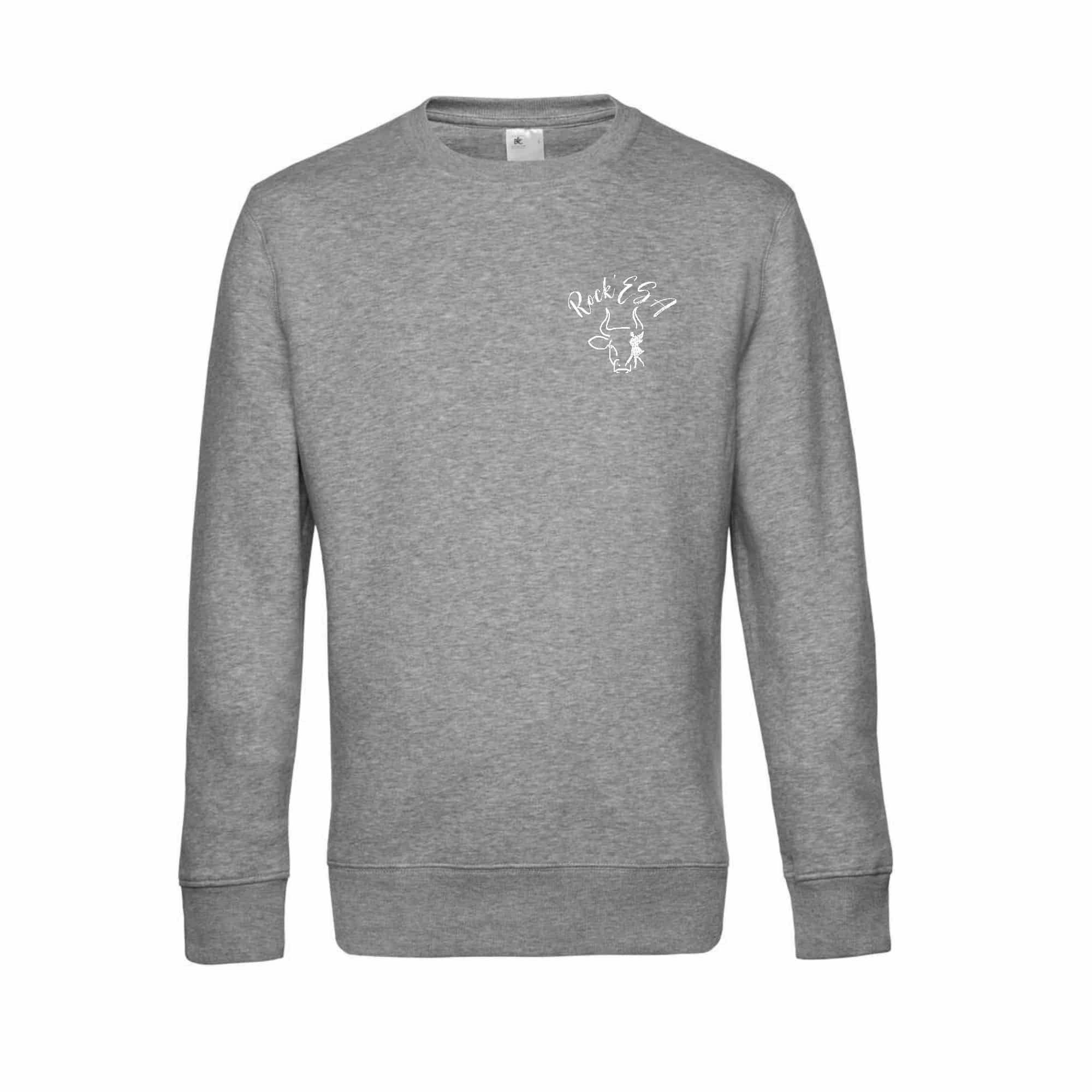 SWEAT COL ROND (femme) - ESA - Gris chiné - BCW01Q