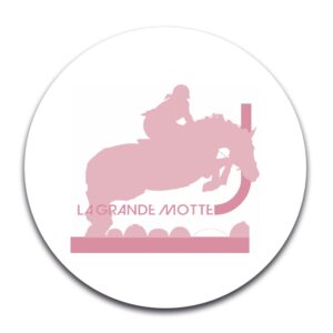 STICKER ROND - Centre Equestre de la grande motte - STI001