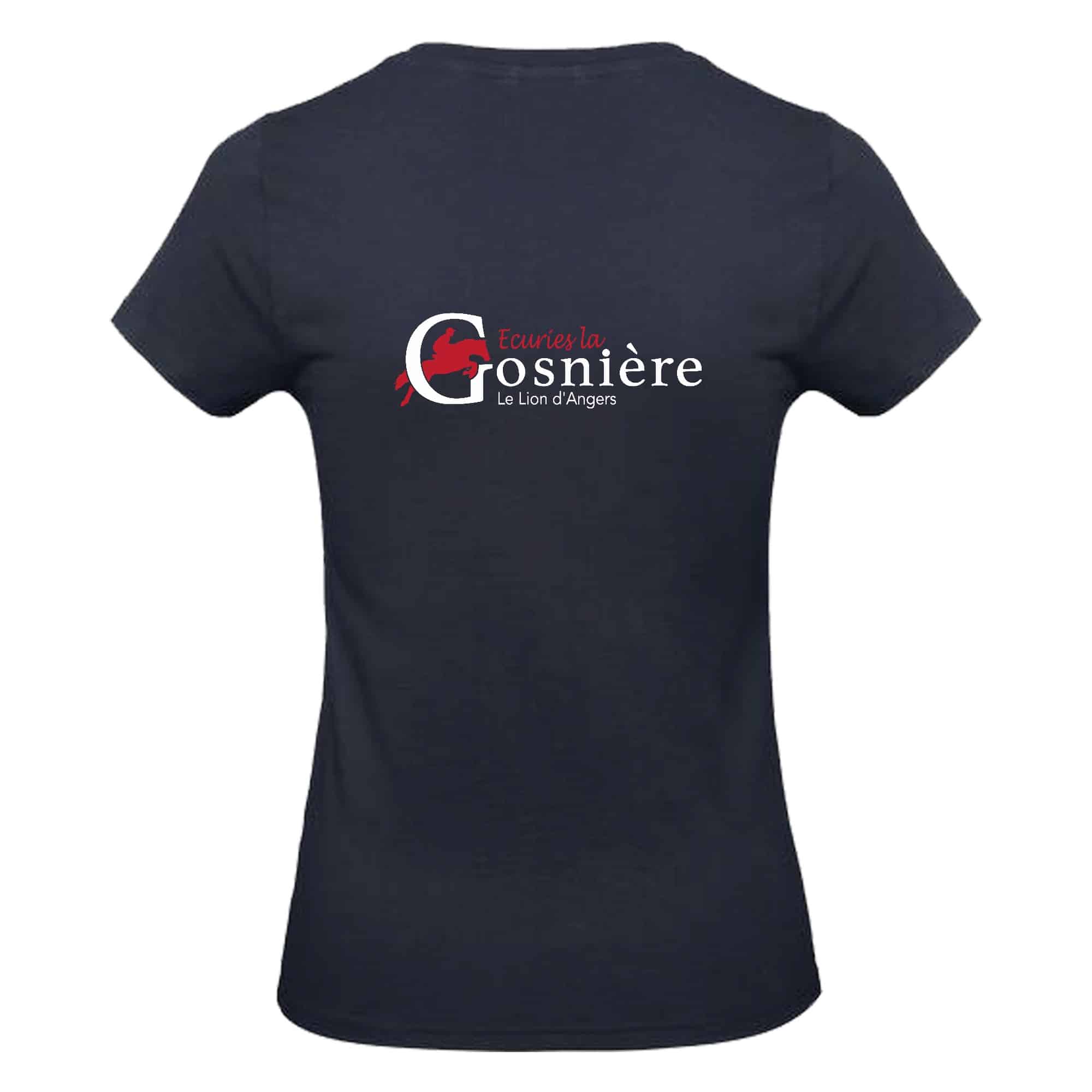 T-Shirt Bio Premium (femme) - Ecuries La Gosnière - Navy - BC049 – Image 3