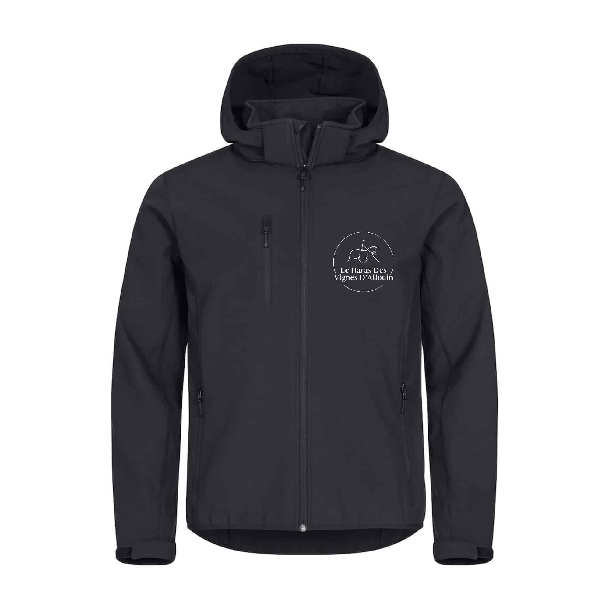 SOFTSHELL "Classic" (homme) - Le Haras des Vignes d'Allouin - Noir - 0200912