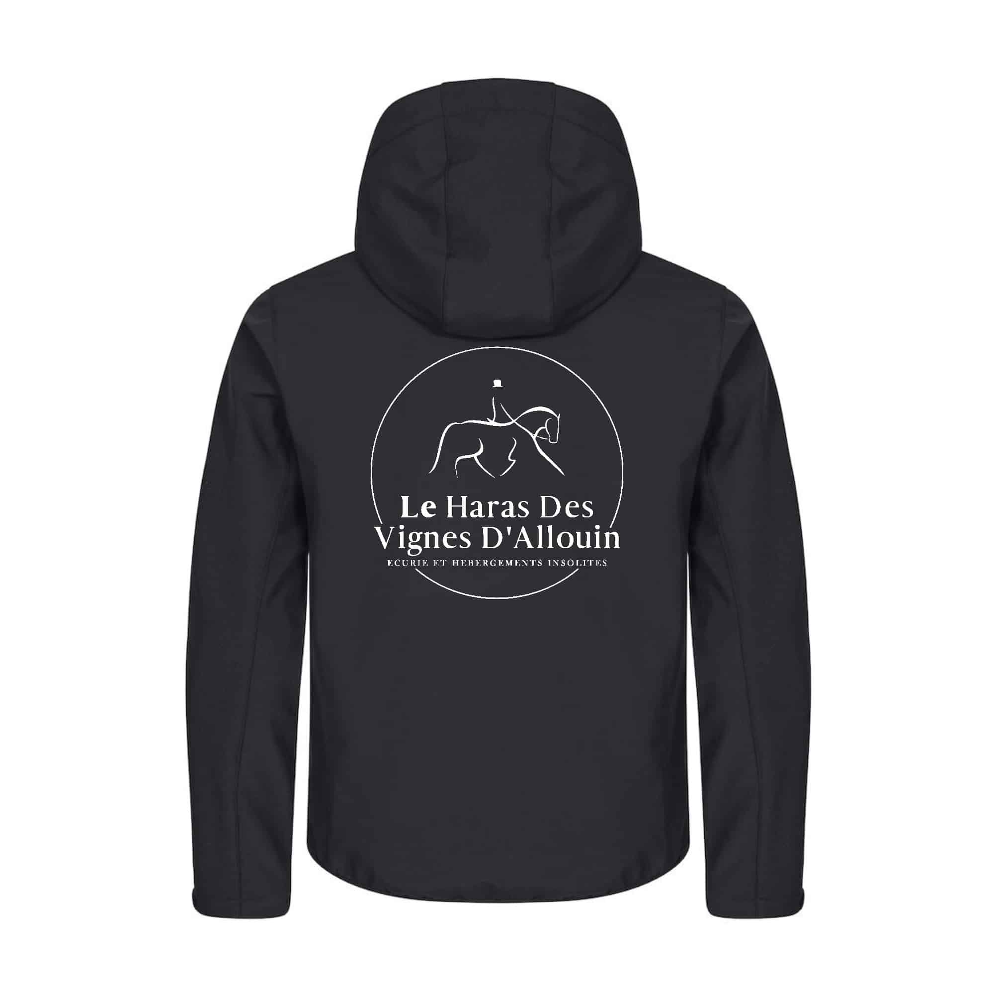 SOFTSHELL "Classic" (homme) - Le Haras des Vignes d'Allouin - Noir - 0200912 – Image 3