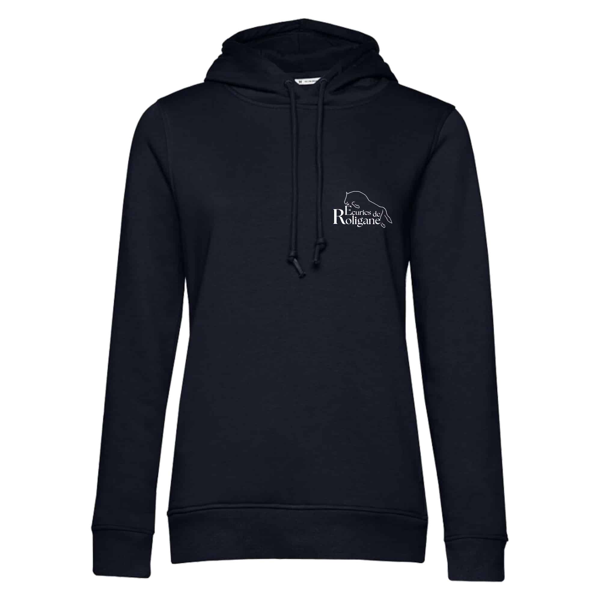 SWEAT A CAPUCHE (femme) – Ecuries de Roligane - Navy - BCW34B
