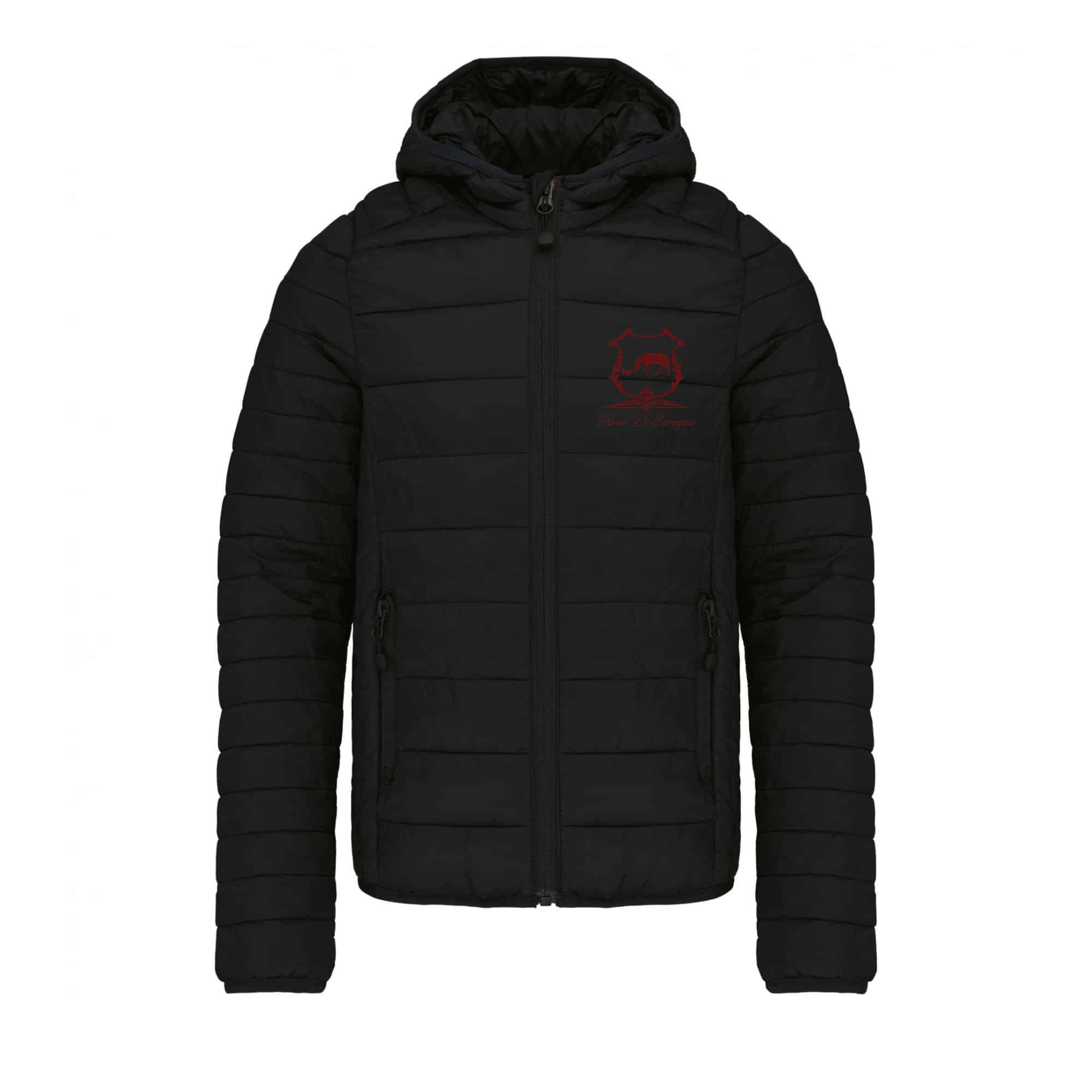 DOUDOUNE AVEC MANCHES ET CAPUCHE (enfant) - Haras di Saragua - Noir - K6112