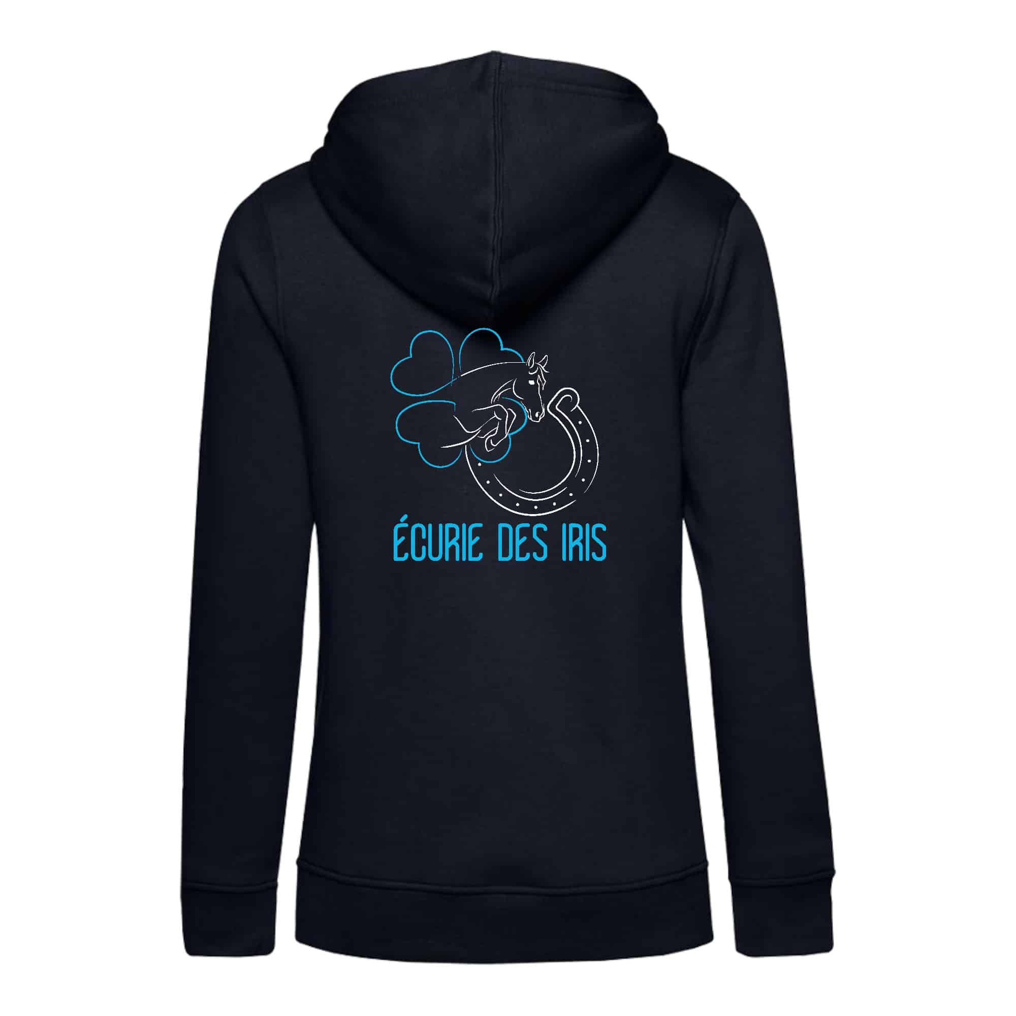 SWEAT A CAPUCHE (femme) – Ecurie des Iris - Navy - BCW34B – Image 3