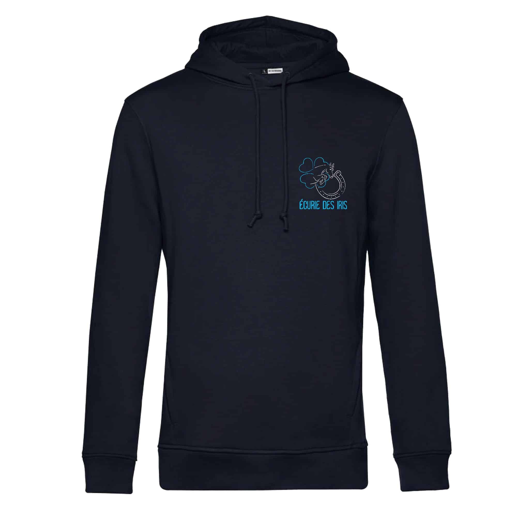SWEAT A CAPUCHE (homme) - Ecurie des Iris - Navy - BCU33B