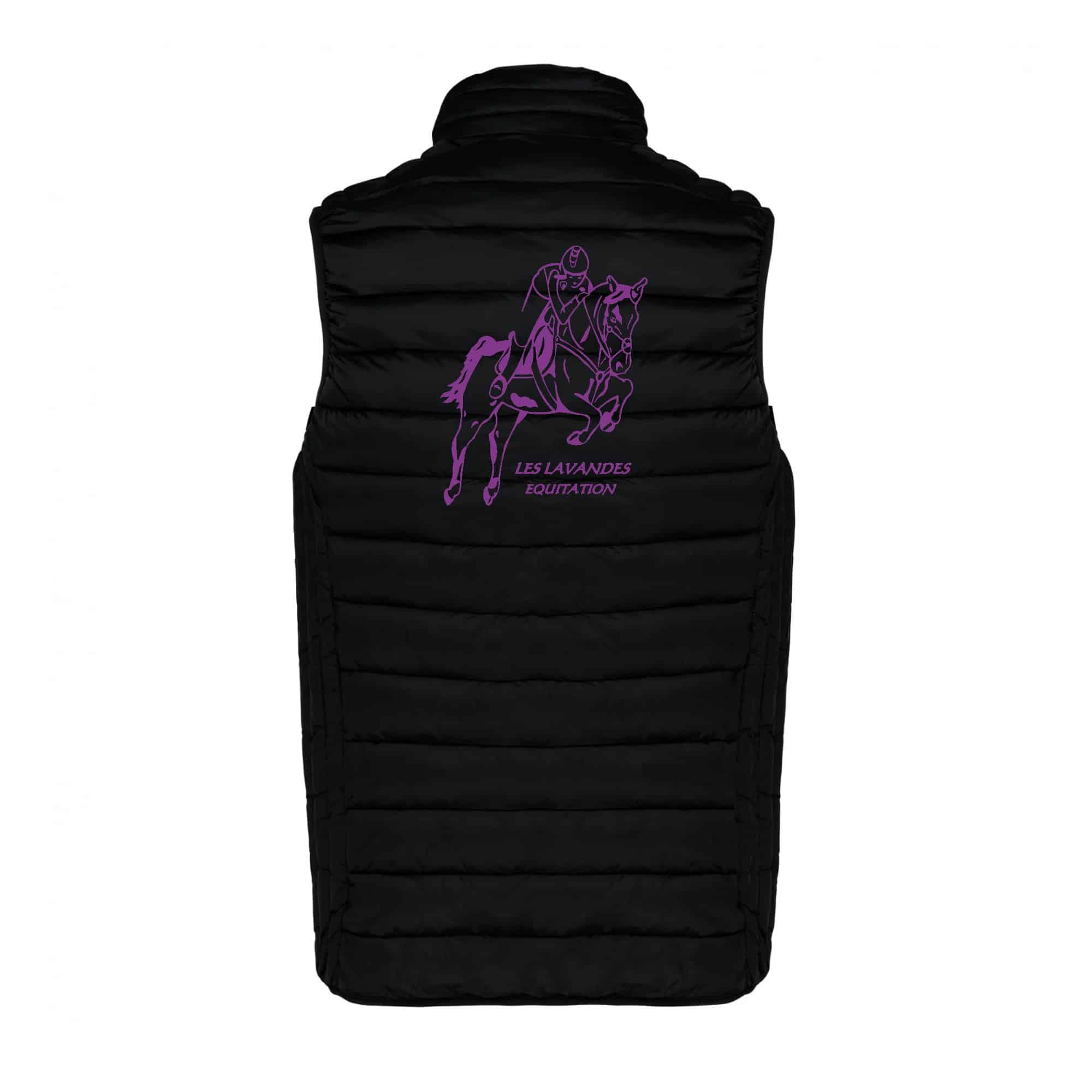 DOUDOUNE SANS MANCHES (enfant) - Les Lavandes Equitation – Noir - K6115 – Image 3