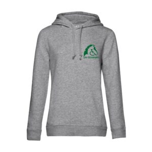 SWEAT A CAPUCHE (femme) – Les Cécoignels - Gris chiné - BCW34B