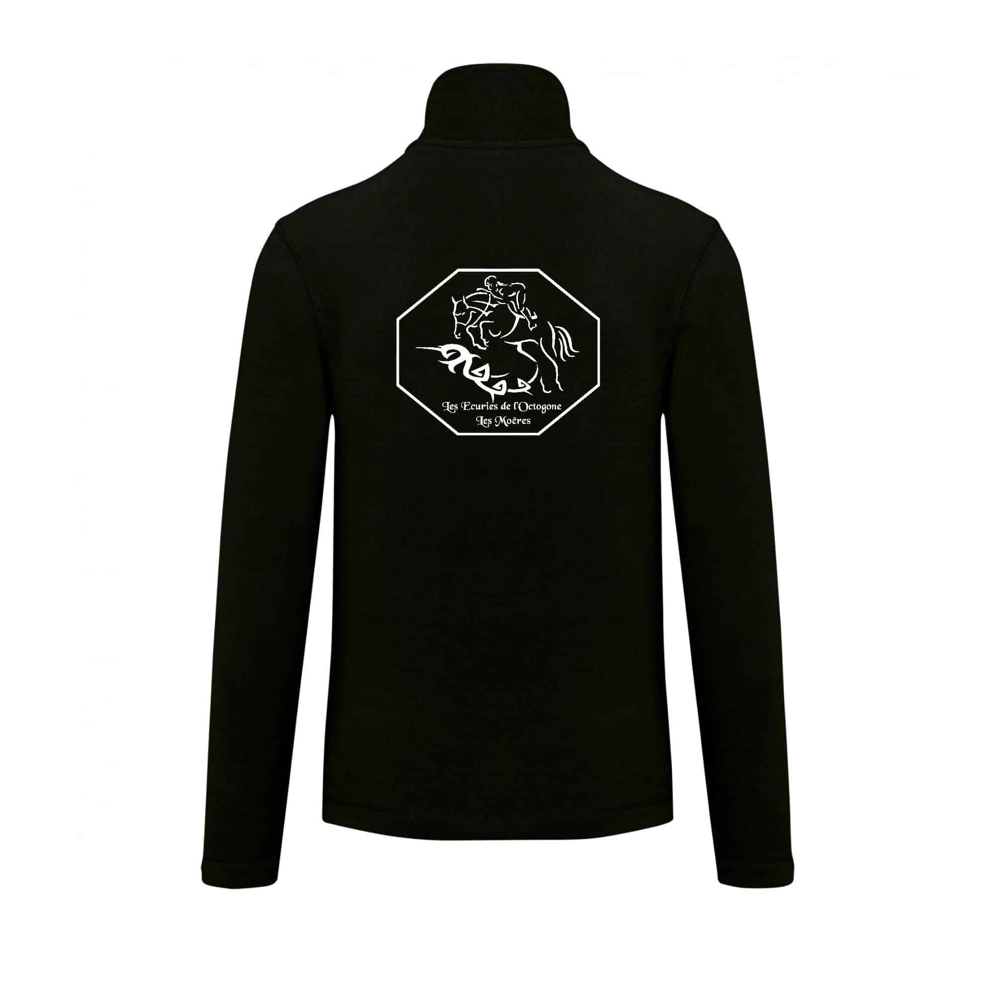 Veste micropolaire zippée (homme) – Les écuries de l'octogone - Noir – K911 – Image 3