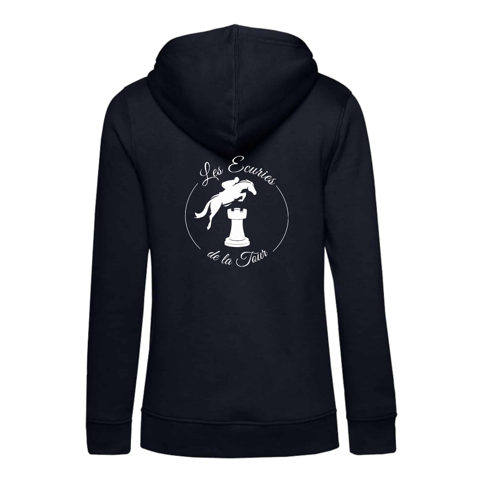 SWEAT A CAPUCHE (femme) – Les écuries de la Tour - Navy - BCW34B – Image 3